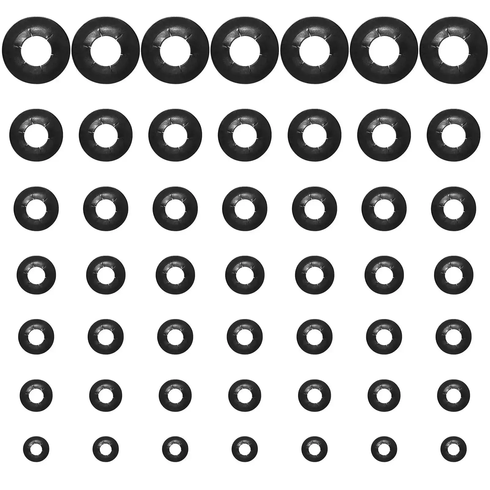 Heavy Duty Internal Tooth Star Lock Washer Kit For Quick One Way Locking On Axles 49 Piece Set With Oiled Phosphate Finish For Rust Resistant Outdoor Gear And Mechanical Fixes
