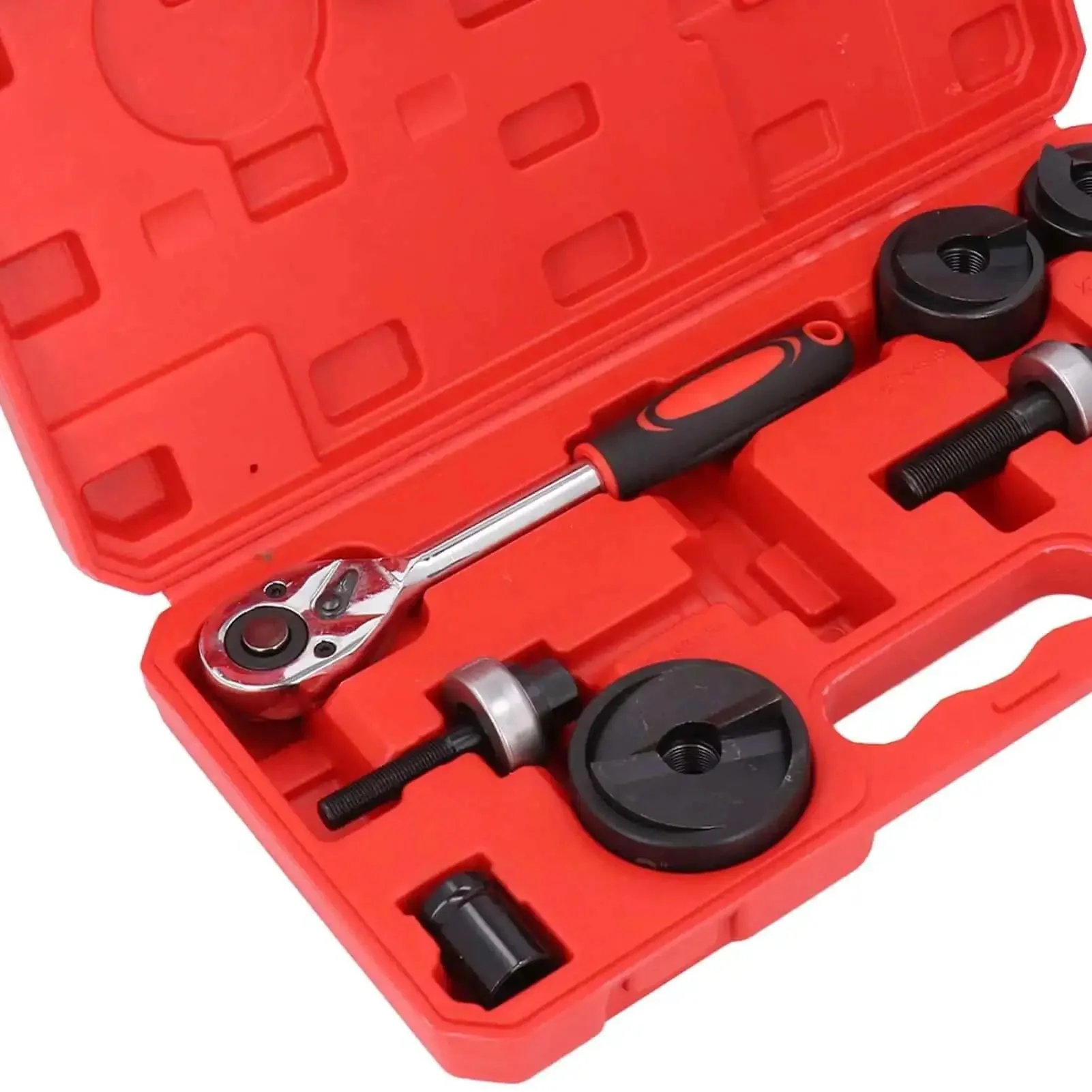 Heavy Duty Knockout Hole Punch Driver Kit With Six Sizes Manual Ratchet Tool For Metal Sheet Punching Clean Holes And Precise Edges Ideal For Industrial Drilling DIY Projects Furniture Installations And Handcraft - Image 8