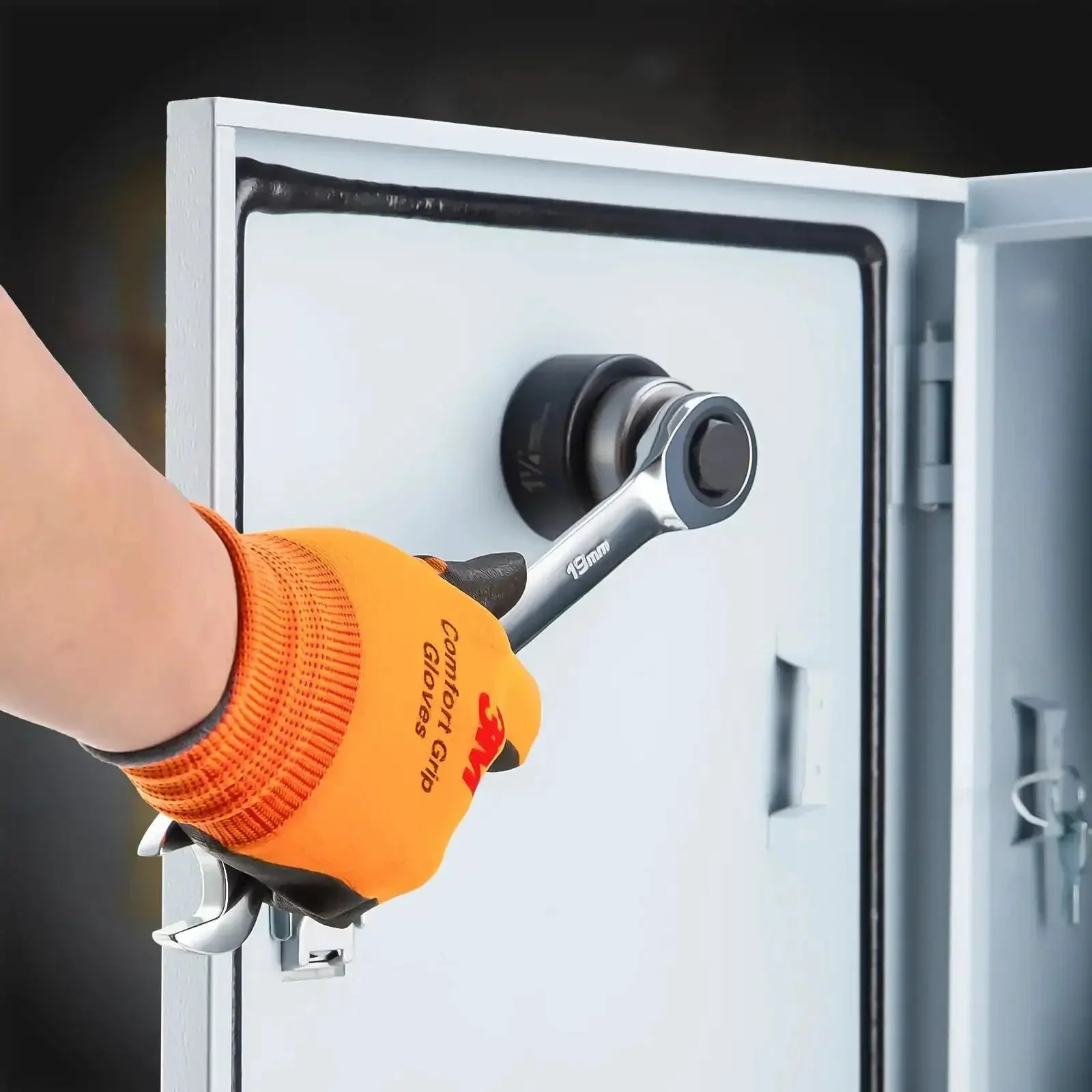 Heavy Duty Knockout Hole Punch Kit For Electrical Conduit 1/2 Inch 3/4 Inch 1 Inch 1-1/4 Inch With Wrench Manual Hydraulic Battery Or Ratchet Drive Not For Stainless Steel Up To 10 Gauge Mild Steel - Image 2