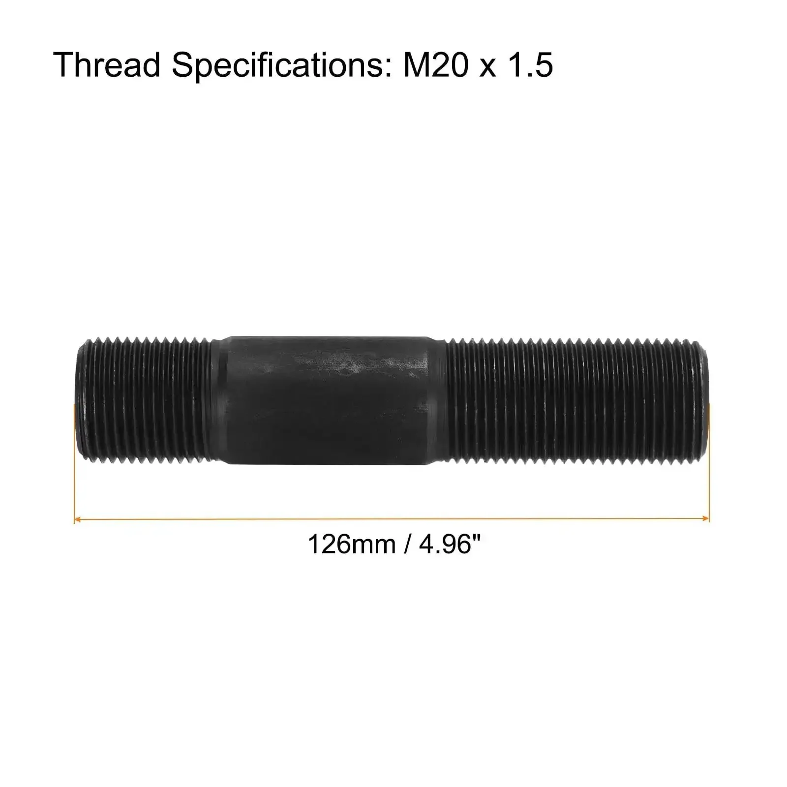 Heavy Duty Knockout Punch Draw Stud M20x1.5 Thread 126mm Length Chromium Steel Heat Treated Pro Grade Durable Replacement For Hydraulic Drivers Hole Making Kit For Metal Fabrication - Image 5