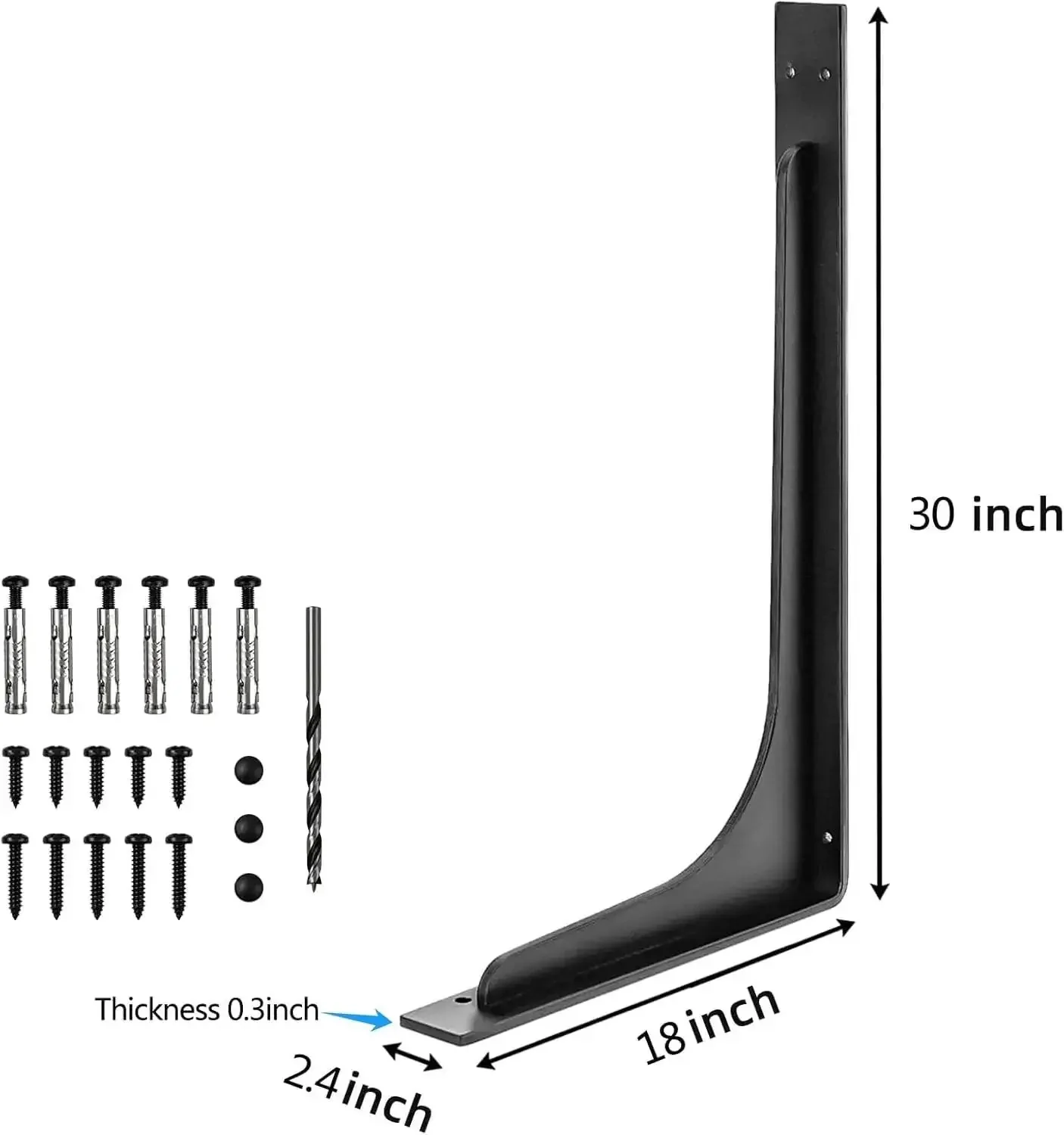 Heavy Duty L Shape Shelf Brackets Pack Of 2 Strong Metal Shelf Supports With 300lbs Max Load Corner Brace For Shelves And Counters Fits 6 To 8 Inch Deep Shelves 6x4 Inch Brackets Built To Last - Image 9