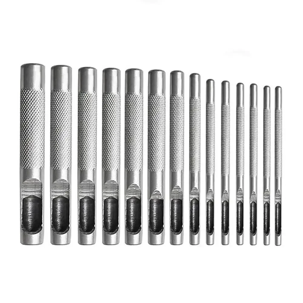 Heavy Duty Leather And Canvas Hole Punch Set, 12 Piece Hollow Punch Tool Kit With Sizes From 1mm To 10mm, Ergonomic Grip, Pro Grade Holes For Belts, Watch Bands, Bags, And Craft Projects