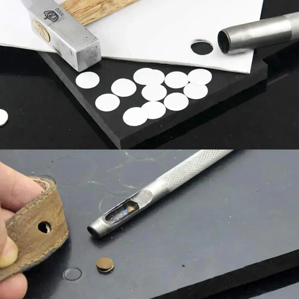 Heavy Duty Leather And Canvas Hole Punch Set, 12 Piece Hollow Punch Tool Kit With Sizes From 1mm To 10mm, Ergonomic Grip, Pro Grade Holes For Belts, Watch Bands, Bags, And Craft Projects - Image 6