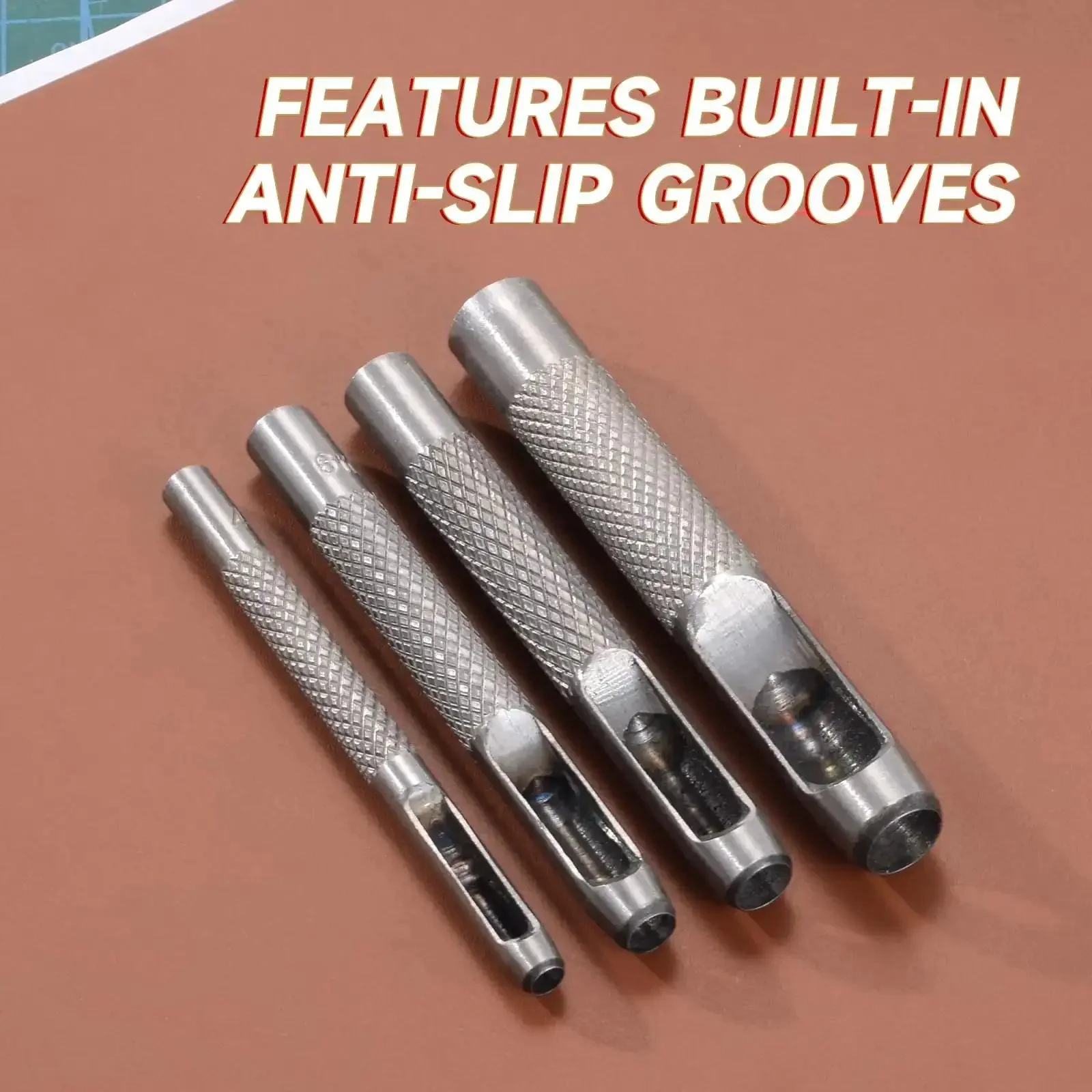 Heavy Duty Leather Hole Punch Set With 1mm To 10mm Holes Twenty Five Sixty Fourths Inch Hollow Round Punches Carbon Steel Build For Leather Vinyl Gaskets Belts Watch Bands And Canvas Includes Handy Storage Case - Image 6