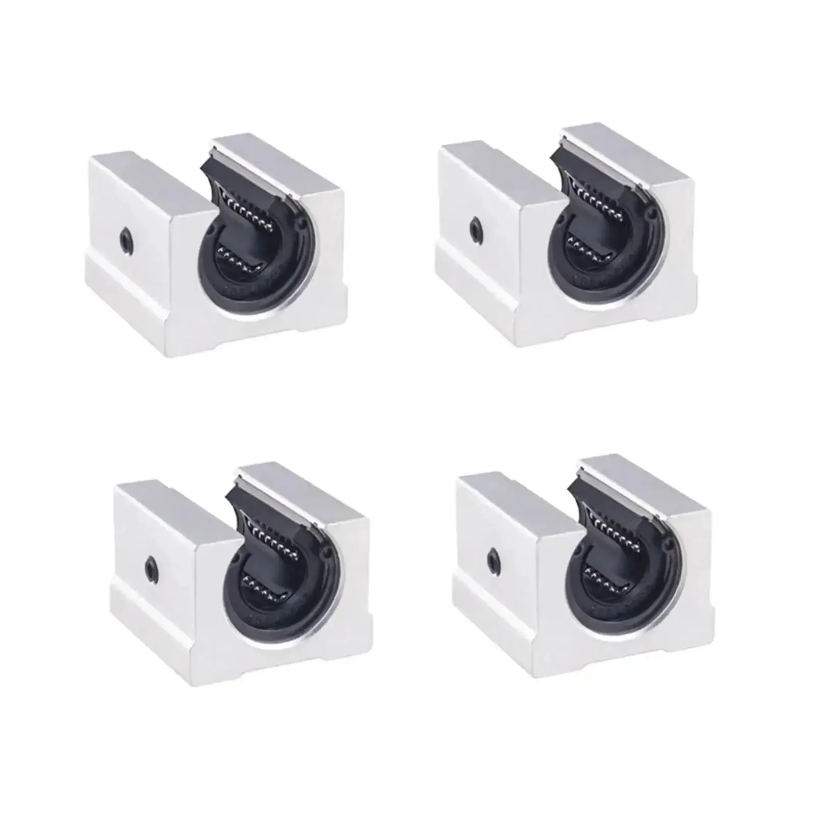 Heavy Duty Linear Ball Bearing Block And Guide Rail Kit For SBR Series 12U And 20U, Smooth Glide Motion System, 4 Piece Set For 3D Printing And CNC Projects, Precision Linear Guides For Accurate Travel
