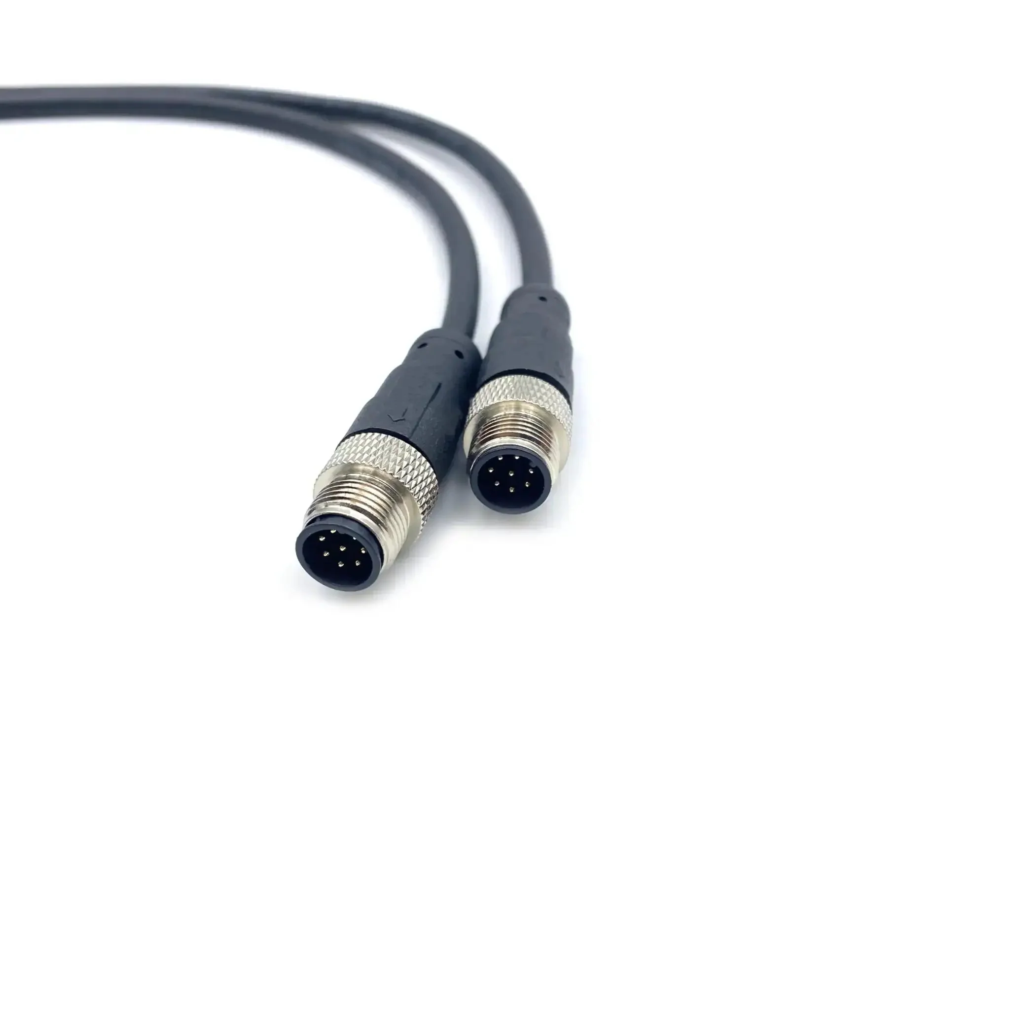 Heavy Duty M12 8 Pin Male To Male Connector Cable A Coding Straight Double Male IP67 Waterproof Fieldbus Sensor Cable 1 Meter AWG24 60V 4A For Profibus Modules And Industrial Automation Plug And Play - Image 4