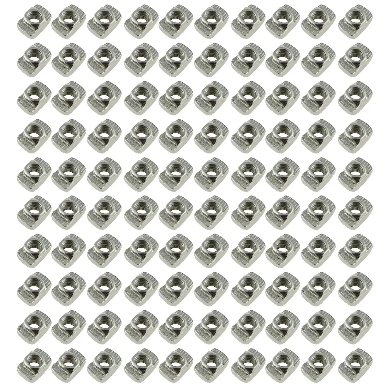 Heavy Duty M4 T Slot Nuts Set 100 Pieces Nickel Plated Carbon Steel Half Round Sliding Fasteners For 2020 Series Aluminum Extrusion Profiles And DIY Projects Built To Last