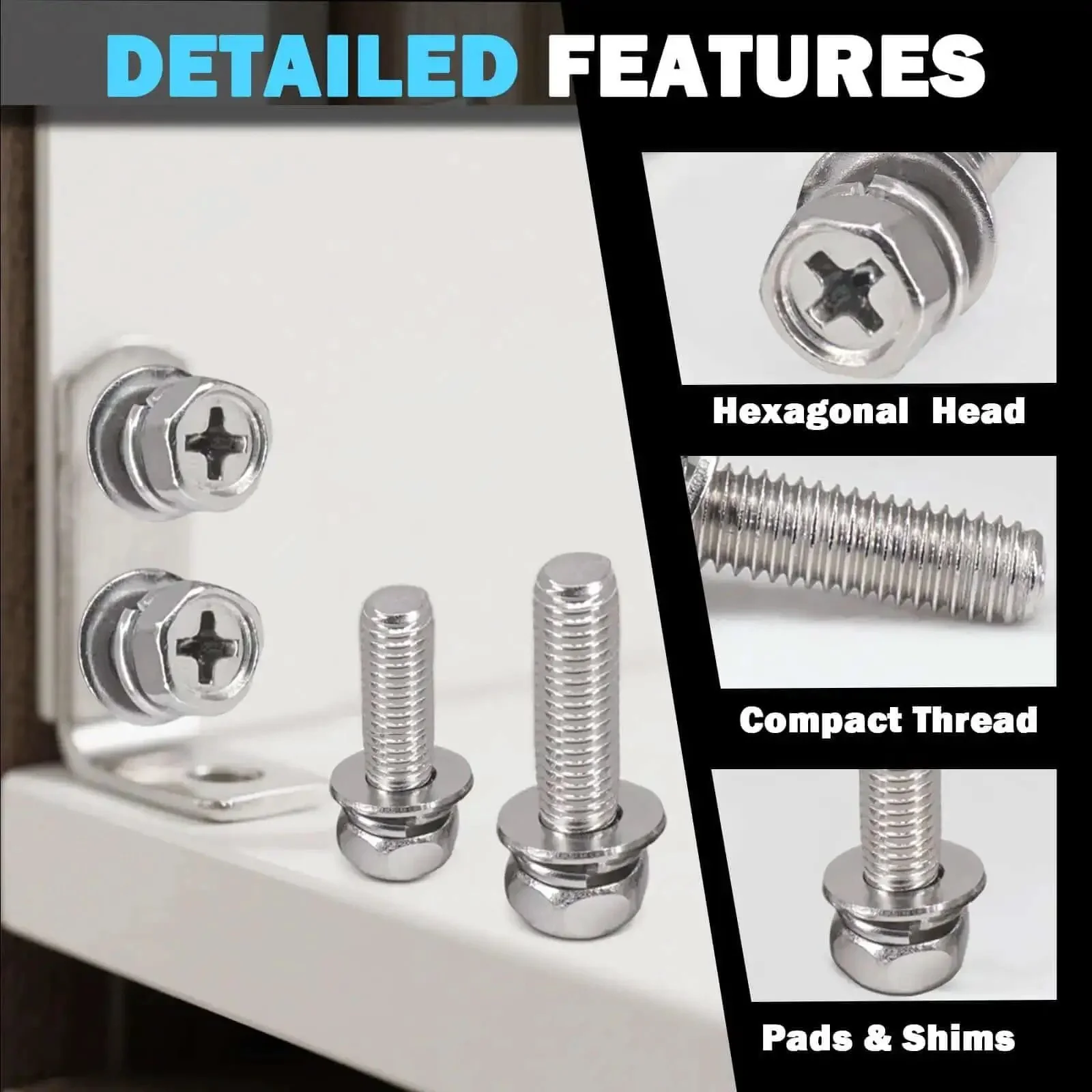 Heavy Duty M5 Screws And Nuts Set 260 Piece Stainless Steel Kit With Washers Hex Head Bolts And Nuts In 10mm 16mm 20mm 25mm Sizes For Your DIY Home Garage And Workshop Projects - Image 5