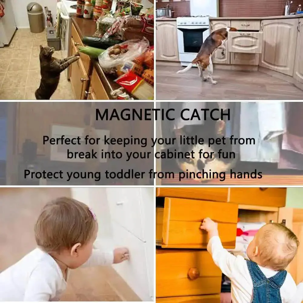 Heavy Duty Magnetic Cabinet Catches 2 Pack Holds Up To 15 Lbs Cupboard Door Magnets Stainless Steel Closet RV Marine Kitchen Bathroom Drawer Latch Hardware - Image 6
