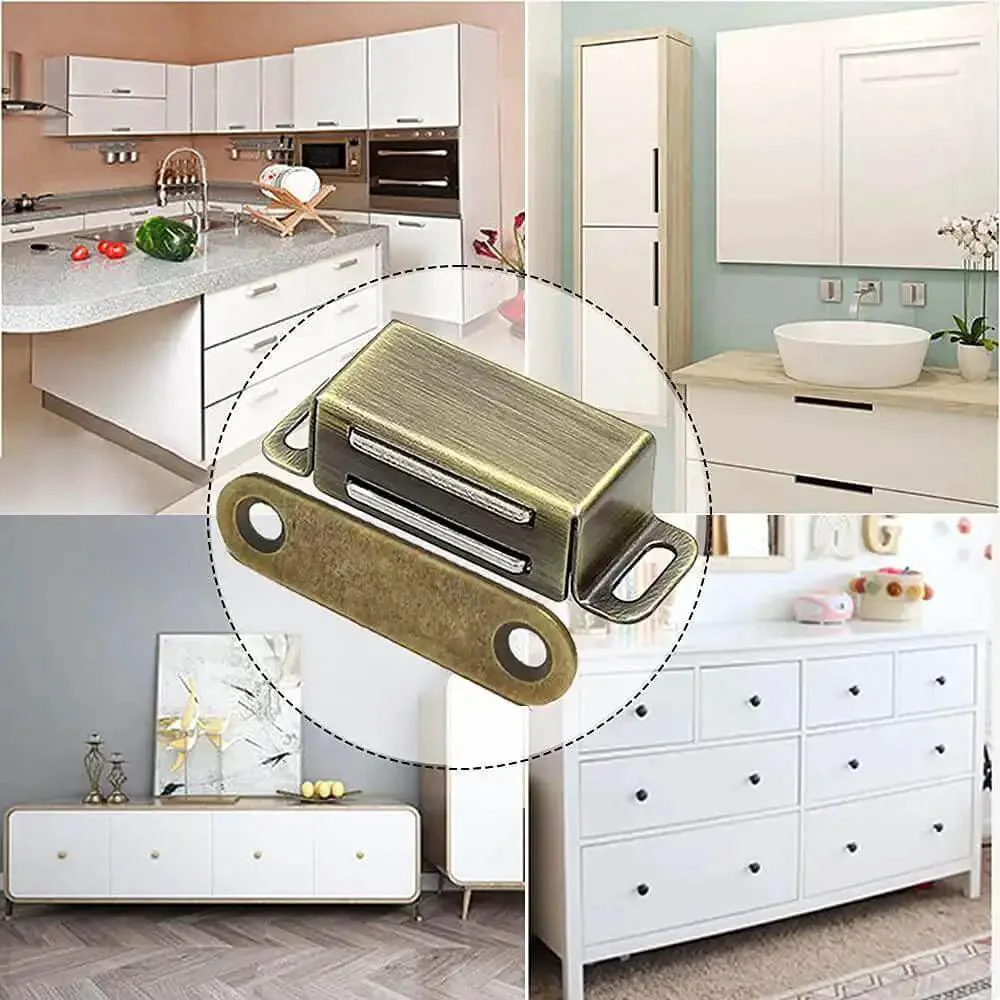 Heavy Duty Magnetic Cabinet Catches 2 Pack Holds Up To 15 Lbs Cupboard Door Magnets Stainless Steel Closet RV Marine Kitchen Bathroom Drawer Latch Hardware - Image 8