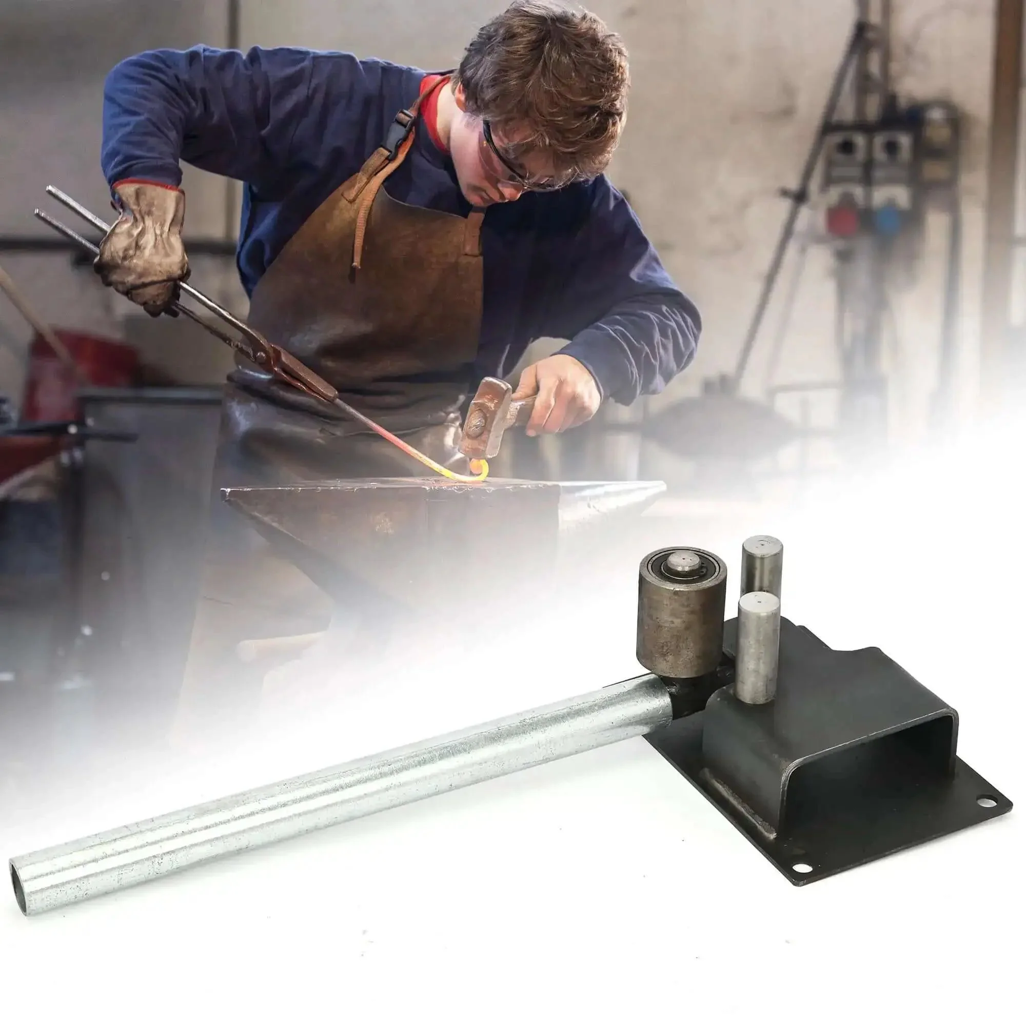 Heavy Duty Manual Rebar Bender For 4mm To 14mm Steel Rods, Industrial Metal Bending Tool, DIY Metalworking Hand Tool, Deformed Rod Folding Machine, Rugged Pro Grade Performance For Builders - Image 5