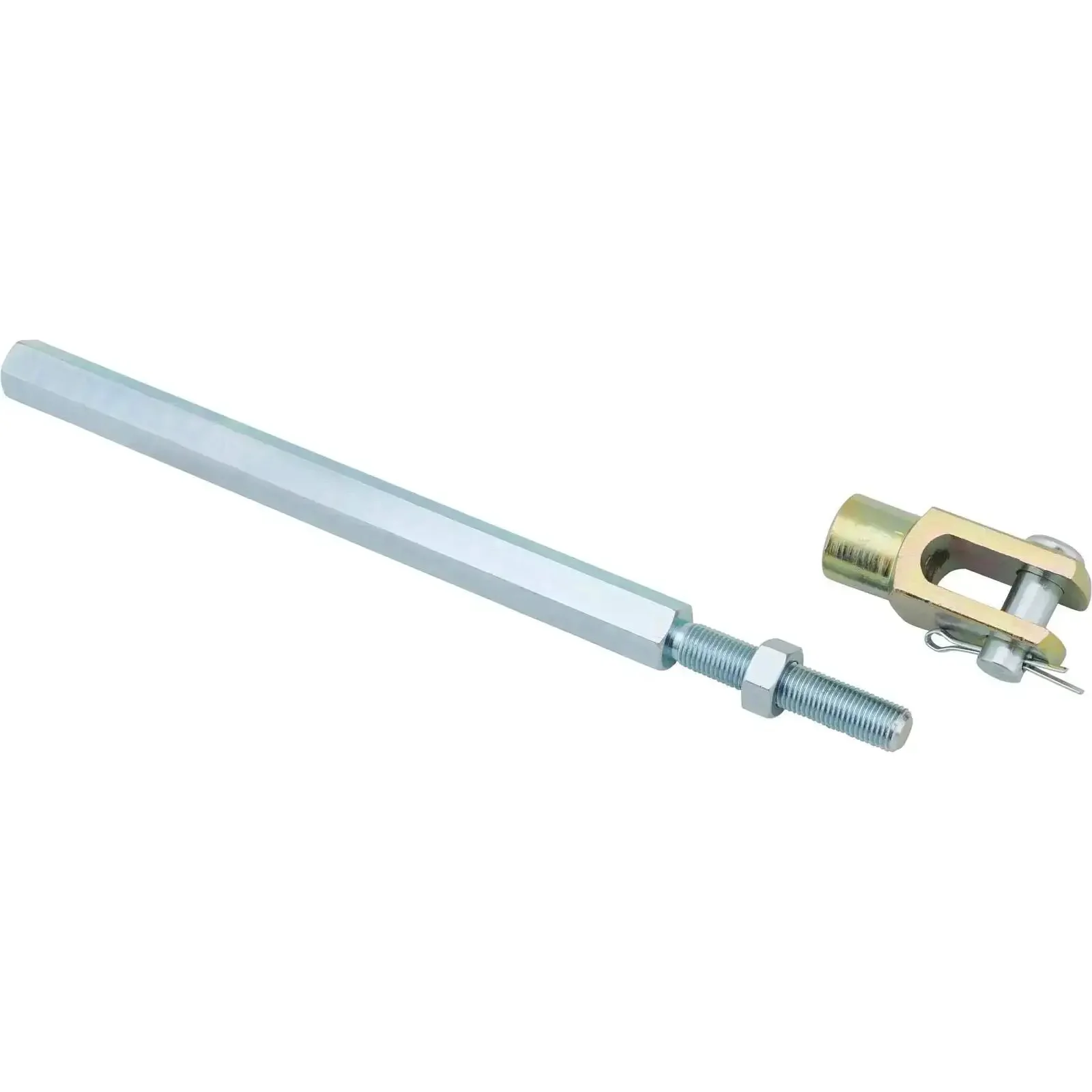 Heavy Duty Master Cylinder Clevis And Pushrod Kit With 3/8-24 Fine Thread, 8-5/8 Inch Extension, Easy Install, Includes Clevis Pin And Cotter Key, Universal Fit For Brake Pedal Linkage And Booster Connection