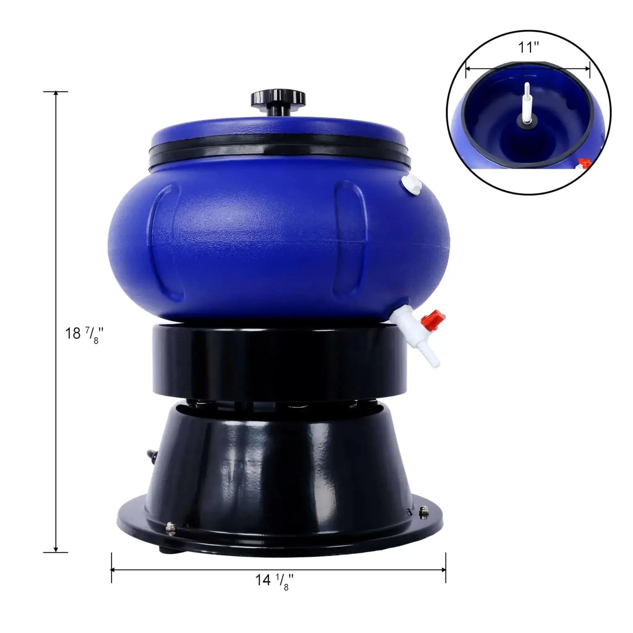 Heavy Duty Metal Parts Tumbler Polisher With 18 Lb Capacity Vibratory Rotary Cleaner For Industrial Finishing And Parts Cleaning, Smooth Polishing Action, 120V Motor, Durable Bowl, Built Tough For Pros And DIY Shops - Image 7