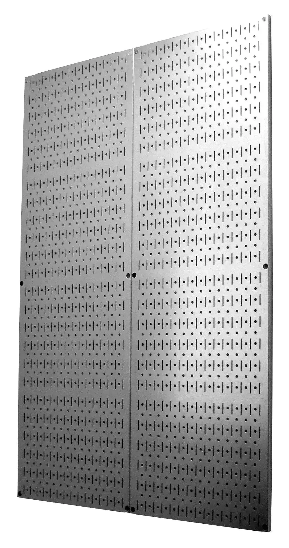 Heavy Duty Metal Pegboard Panels For Wall Mounting Two Pack 16 Inch By 48 Inch Industrial Strength Formed Edges Pegboard Sheets For Garage Workshop Storage