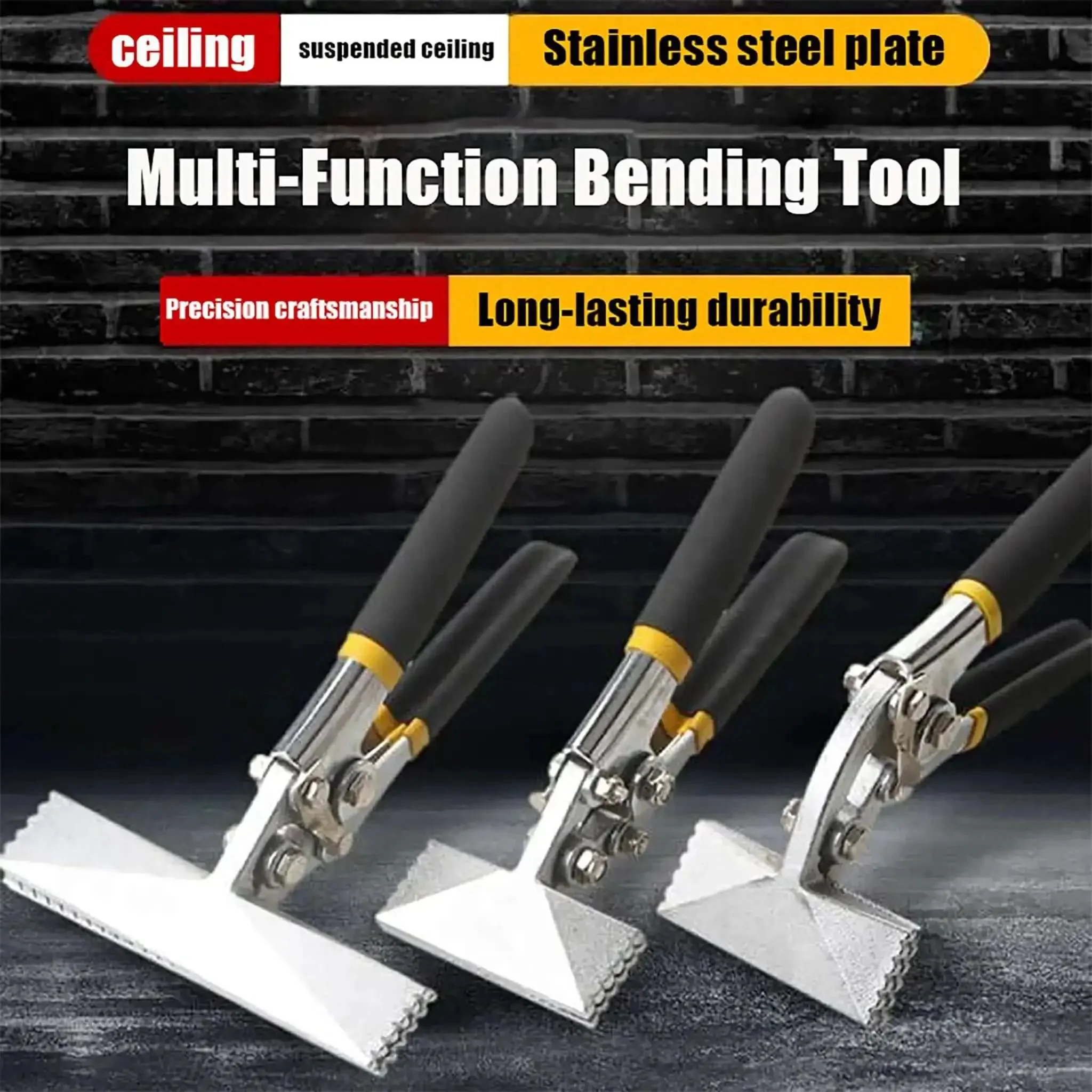 Heavy-Duty Metal Sheet Pliers Bending Tool, Multi-Function Manual Flattening Device With Double-Layer Cushioned Handles, Straight-Headed 6-Inch Steel Pliers For Bending, Flattening And Forming Metal Projects - Image 2