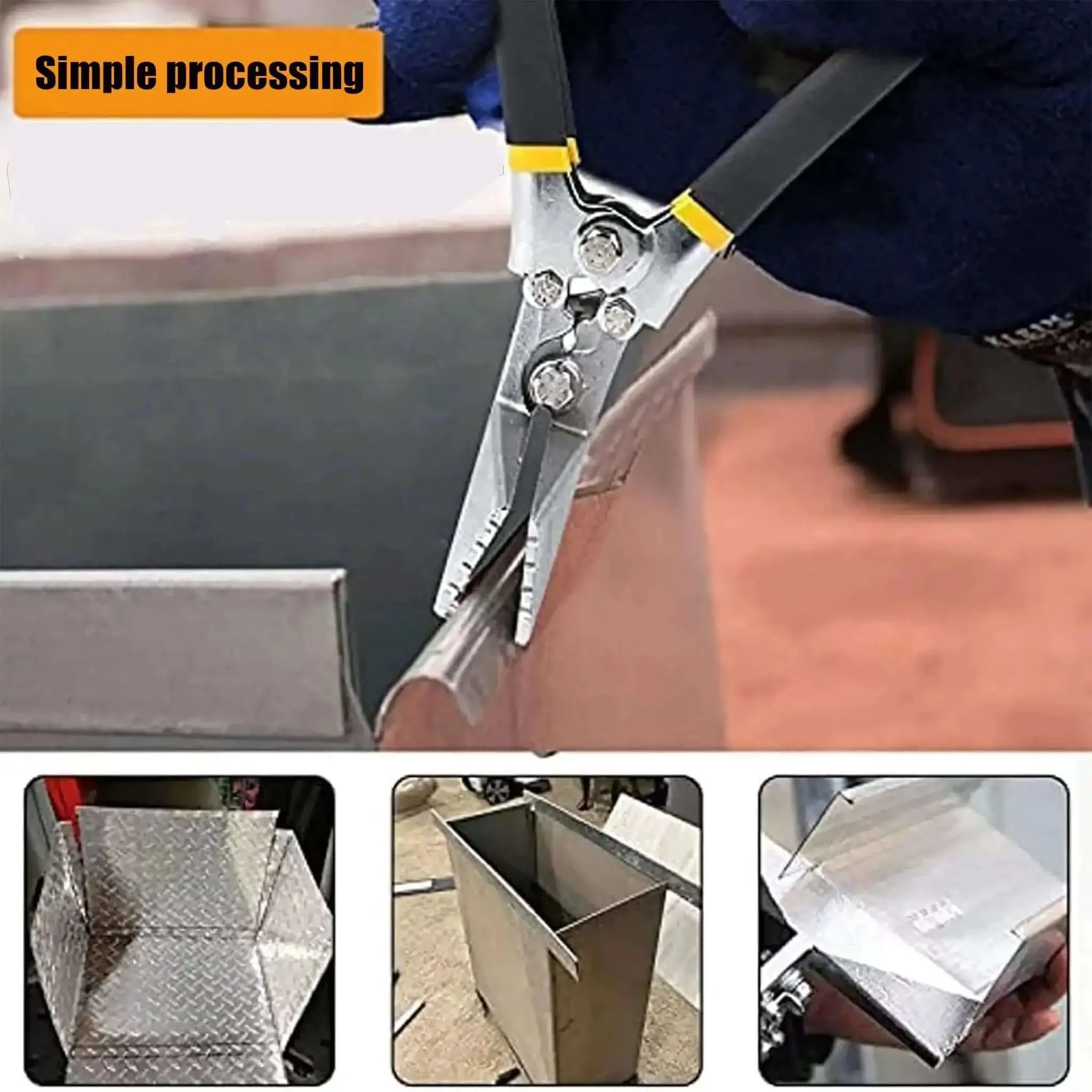 Heavy-Duty Metal Sheet Pliers Bending Tool, Multi-Function Manual Flattening Device With Double-Layer Cushioned Handles, Straight-Headed 6-Inch Steel Pliers For Bending, Flattening And Forming Metal Projects - Image 3