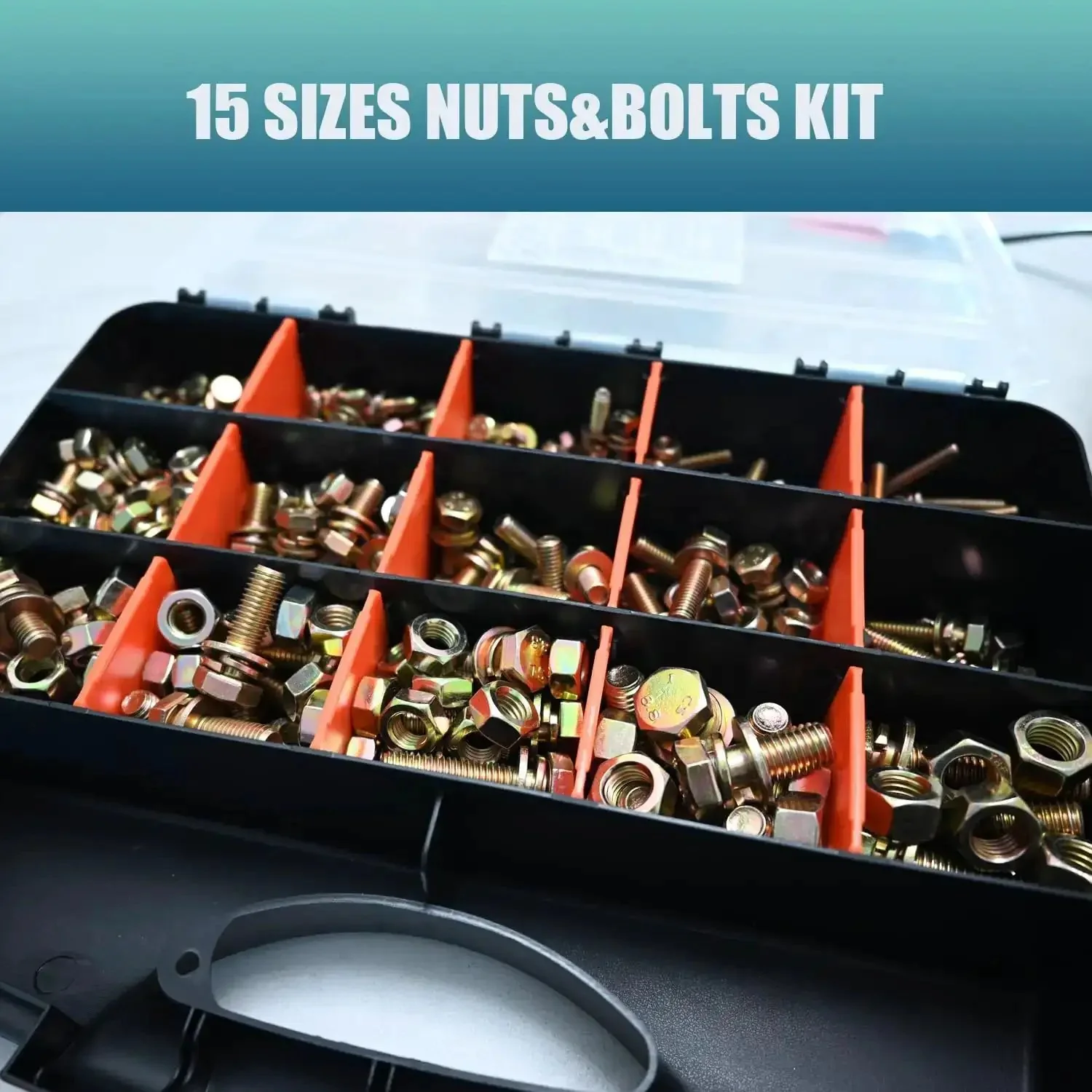 Heavy Duty Metric Bolt And Nut Set 705 Pieces M6 M8 M10 M12 Class 8.8 Hex Bolts And Nuts Zinc Plated Kit With 15 Common Sizes For Home DIY Garage Projects - Image 7