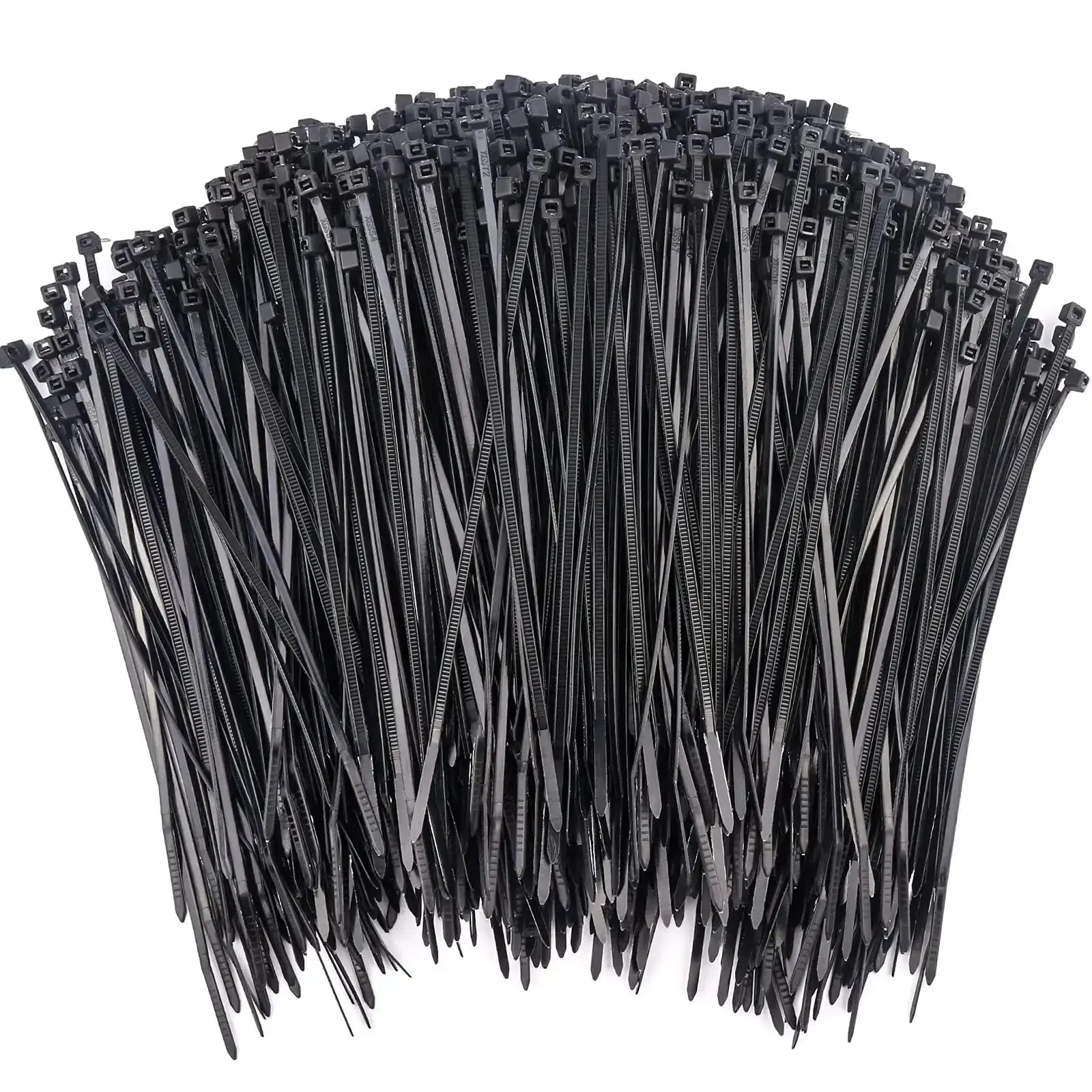 Heavy Duty Nylon Zip Ties 6 Inch Self Locking 1000 Count Black For Indoor Outdoor Wiring And Organization 18 Lbs Tensile Strength Temperature Resistant Minus Forty To One Hundred Eighty Five Fahrenheit