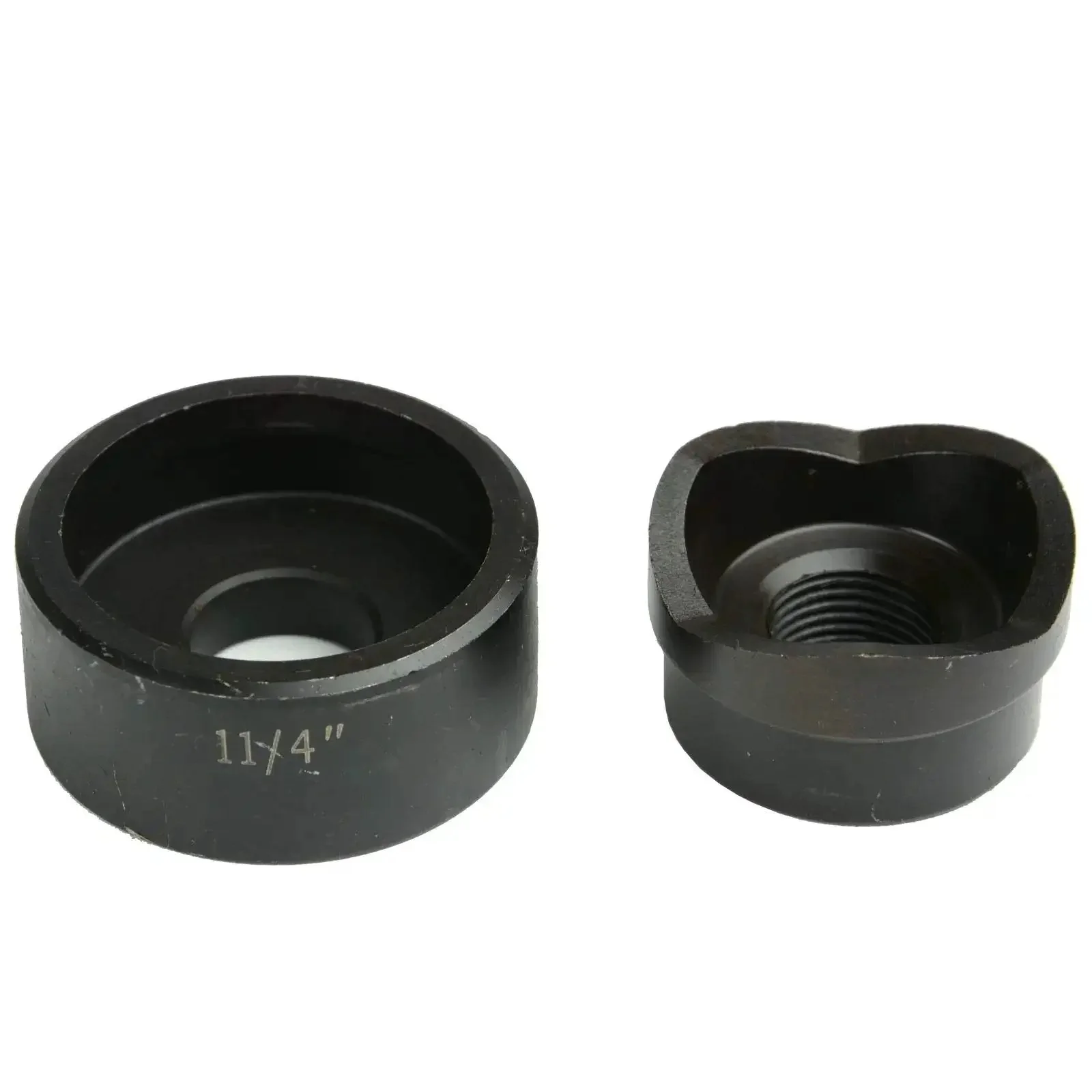 Heavy Duty One And A Quarter Inch Conduit Punch And Die Kit For Hydraulic Knockout Driver With M20 By One Point Five Thread Delivers One Eighth Inch Steel Punch Capacity And A One Point Six Nine Inch Hole