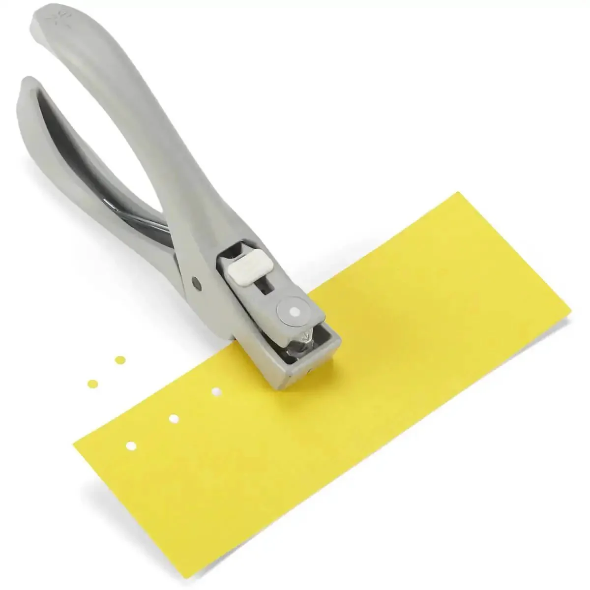 Heavy Duty One Eighth Inch Circle Craft Punch For Cardstock Chipboard And Lightweight Metal With Locking Handle Storage And Upside Down For Precise Placement - Image 3