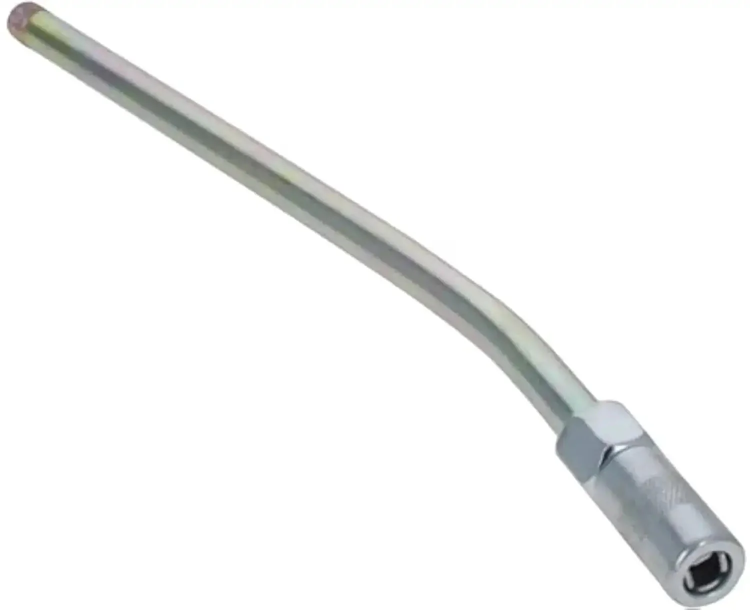 Heavy Duty One Eighth Inch NPT Grease Fitting Extension Tube With Zinc Plated Nozzle Fits All One Eighth NPT Threads, Carbon Steel Construction, 4500 PSI Max, Pro Grade Greasing Accessory For Quick Lubrication