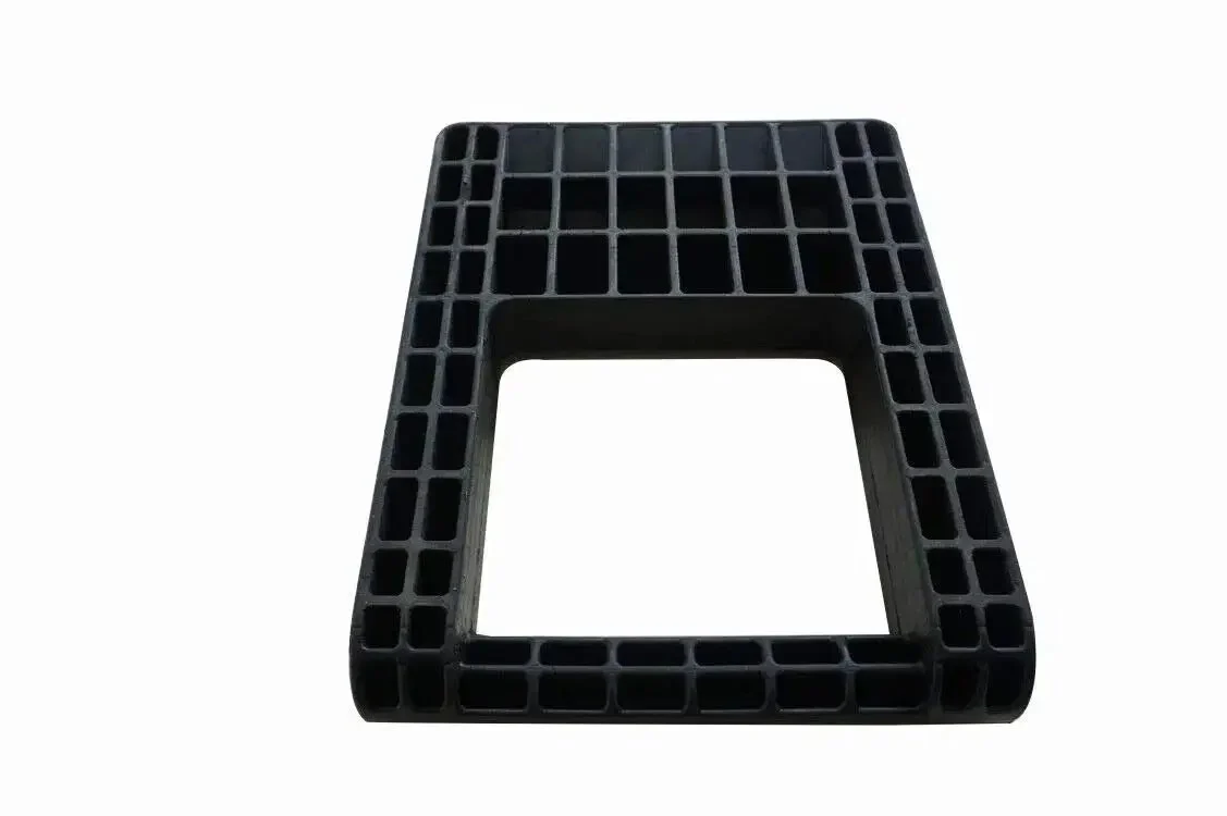 Heavy Duty Pallet Jack Stop For Damage Prevention And Easy Pallet Securing Keeps Pallets From Sliding In Transit Lightweight 5.3 Pound Rubber Pad Measures 14.5 By 11.5 By 2.5 Inches Simple And Functional - Image 5