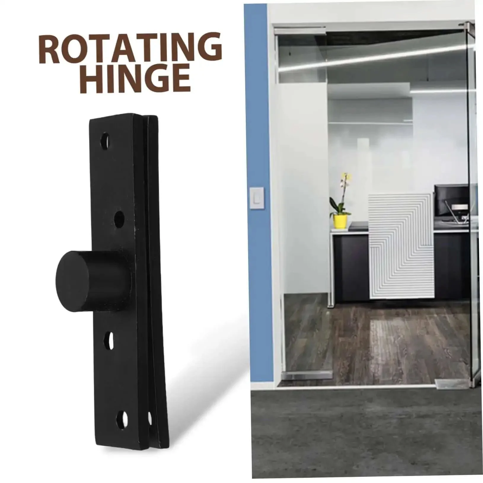 Heavy Duty Pivot Hinge For Hidden Secret Doors Stainless Steel With Black Finish Quiet Smooth Operation Durable Door Hardware For Residential And Commercial Use Versatile Hidden Door Hardware For Homes And Offices - Image 2
