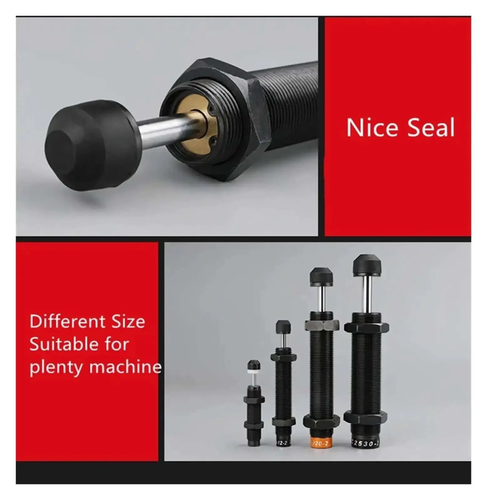 Heavy Duty Pneumatic And Hydraulic Buffer Shock Absorber For AC Series Fits AC1410 AC0806 AC2020 AC1425 AC1416 AC1008 Damper AC1412-2 Ideal For Vibration Reduction In Machinery And Automated Equipment With Smooth Action And Long Lasting Durability - Image 3