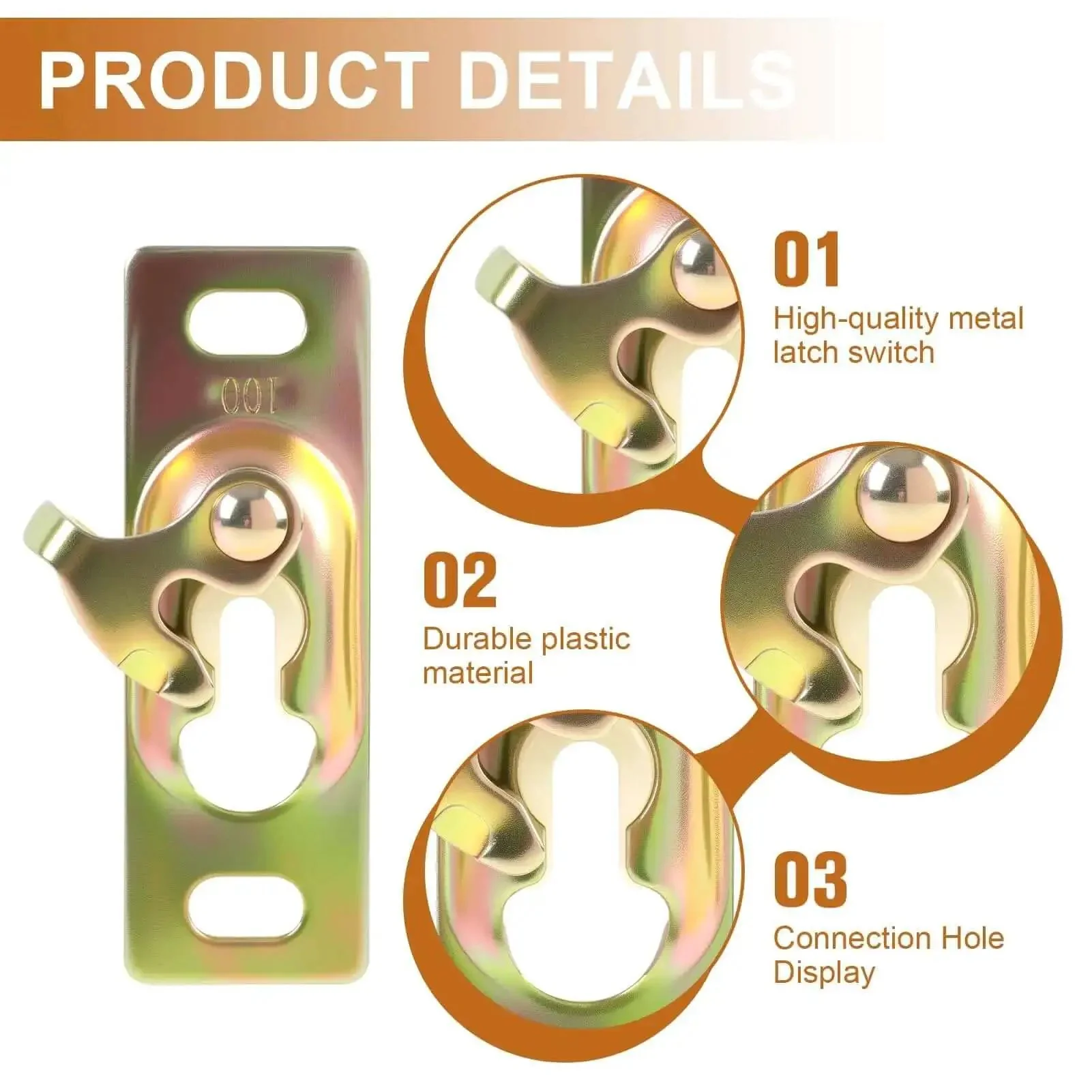 Heavy Duty Pocket Door Hardware Kit 2 Pack With Sliding Rollers And Hanger Plates Surface Mounted Includes Mounting Screws For Interior Pocket Doors And RV Trailer Doors Durable Galvanized Metal Construction - Image 7