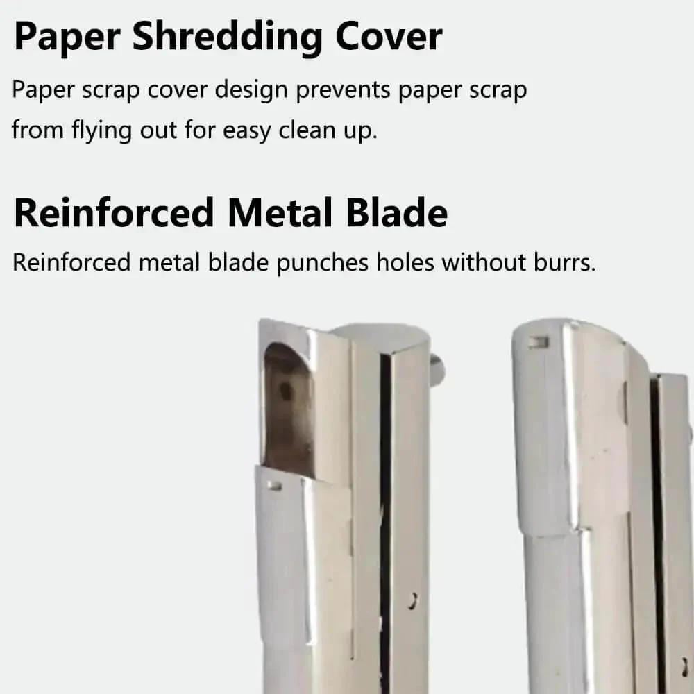 Heavy Duty Portable Single Hole Punch Tool With Deep 53mm Feed Slot Ideal For Paper, Card, Plastic Bags, Wood Sheets, And Thin Metal, Handheld Circle Slot Puncher, Built To Last 4 Size Punch Set In Silver - Image 7