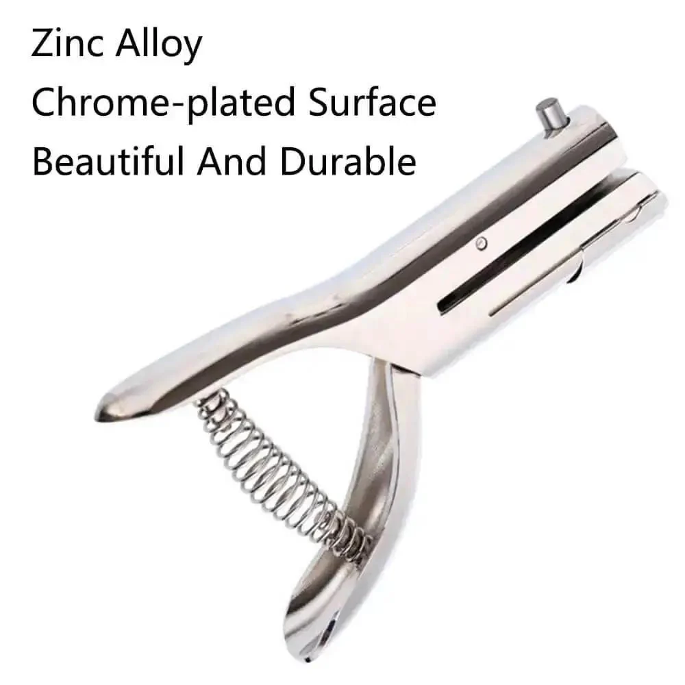 Heavy Duty Portable Single Hole Punch Tool With Deep 53mm Feed Slot Ideal For Paper, Card, Plastic Bags, Wood Sheets, And Thin Metal, Handheld Circle Slot Puncher, Built To Last 4 Size Punch Set In Silver - Image 8