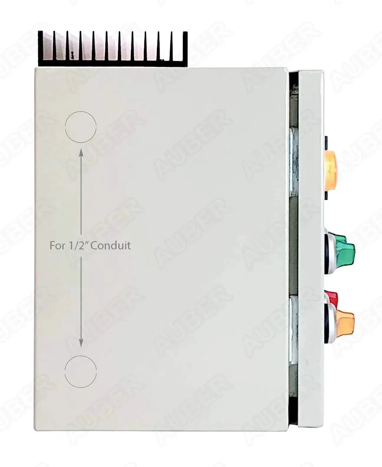 Heavy-Duty Powder Coating Oven Control Panel With Light And Fan Control 240V 30A 7200W Wall-Mount Enclosure Dual-Line PID Display With Built-In Timer 900F Temperature Probe Volt And Amp Meters Side-Mount Breaker - Image 4