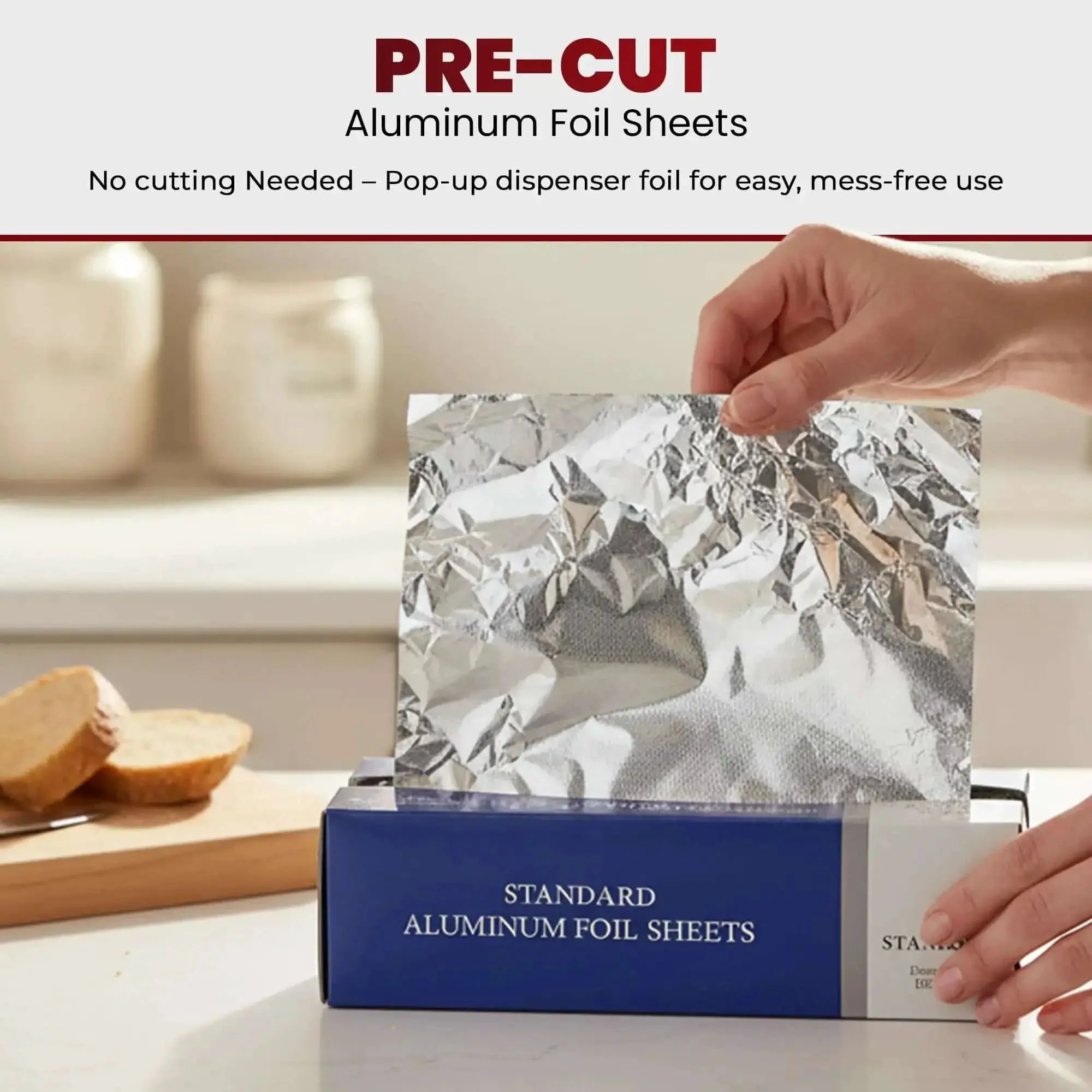 Heavy Duty Pre-Cut Aluminum Foil Sheets 12 x 10.75 Inches With Pop Up Dispenser For Easy Tear Perfect For Baking Grilling And Food Storage Wrap Hot Dogs Sandwiches And Leftovers In A Snap - Image 7