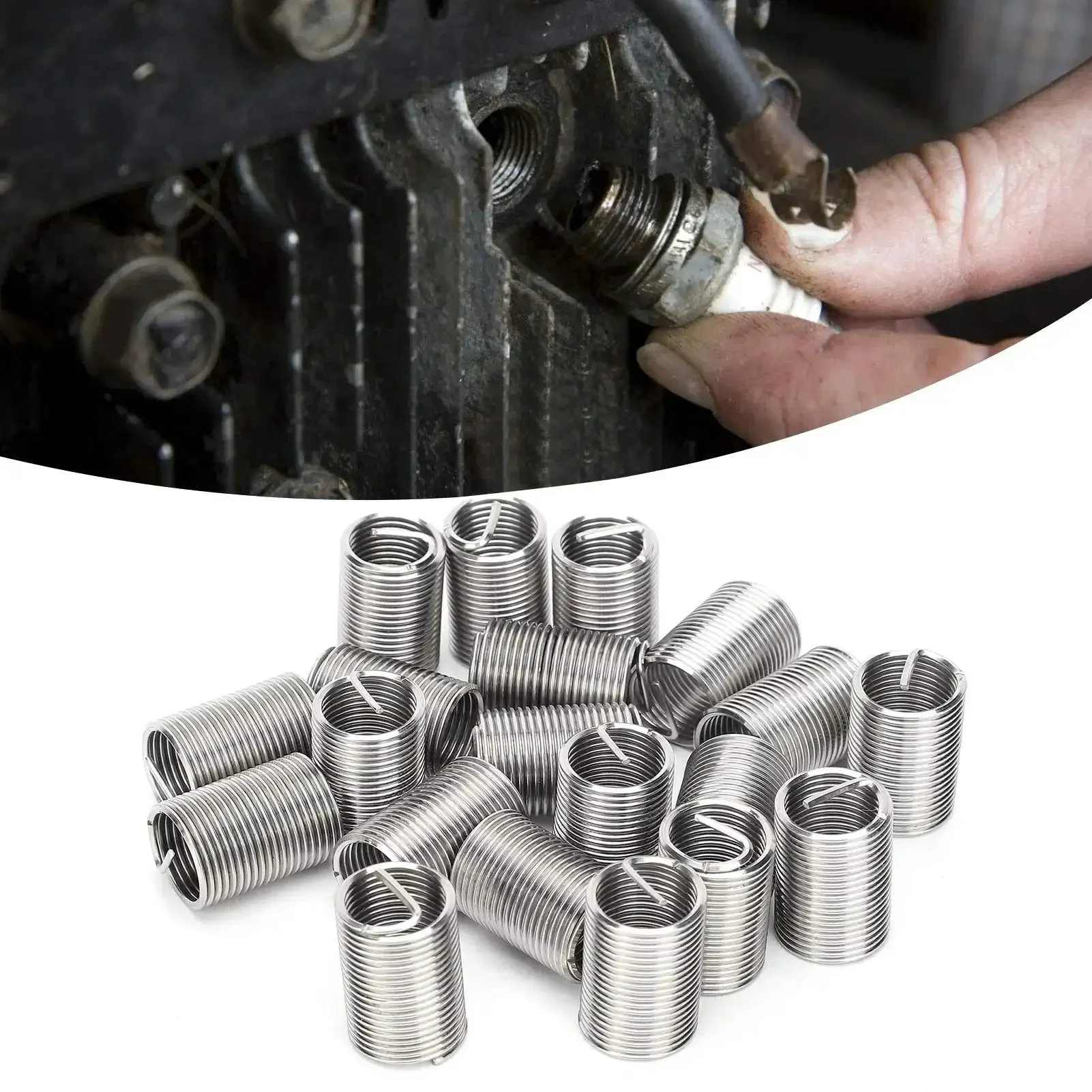 Heavy Duty Pro Grade 20 Piece 304 Stainless Steel Wire Thread Inserts Kit M12 x 1.25 Helicoil Style Sleeves For Quick Thread Repair And Conversion In Metal Fasteners - Image 8