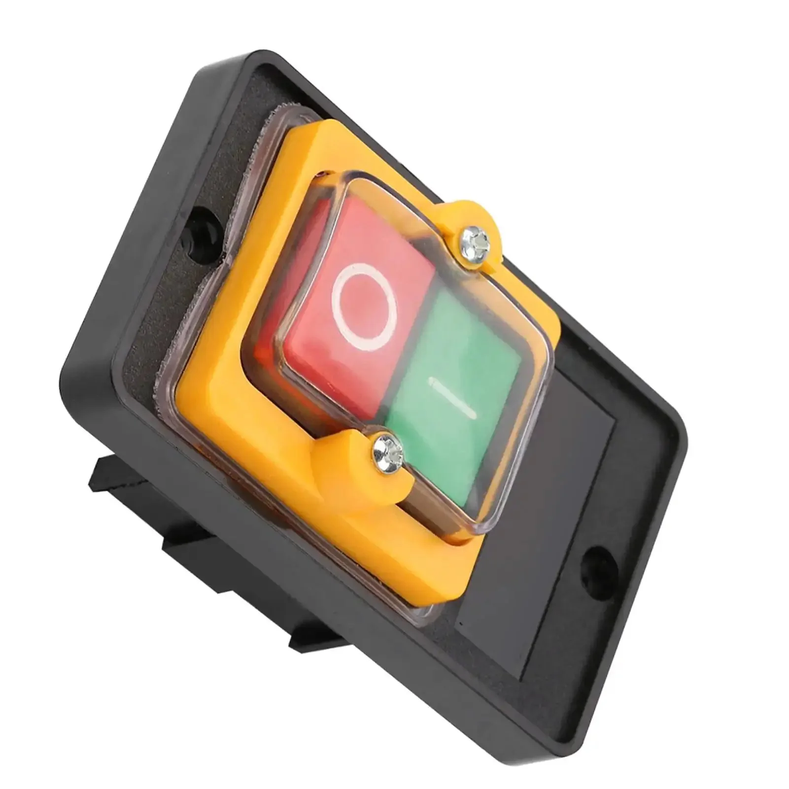 Heavy Duty Push Button Switch 120V 220V 380V 10A On Off Self Locking Button Auto Reset Off For Motors And Electrical Circuits With Interior Screw Terminals For Easy Wiring And Direct Motor Control - Image 4