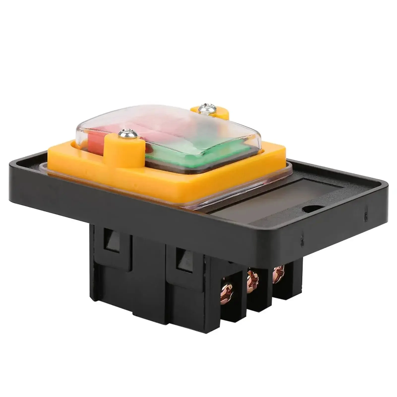 Heavy Duty Push Button Switch 120V 220V 380V 10A On Off Self Locking Button Auto Reset Off For Motors And Electrical Circuits With Interior Screw Terminals For Easy Wiring And Direct Motor Control - Image 5