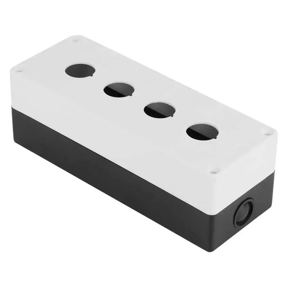 Heavy Duty Rugged Weatherproof Switch Box for 22 mm Push Buttons Industrial ABS Control Enclosure With Sealing Rubber Strip for Outdoor Machinery and Electrical Panels White - Image 5