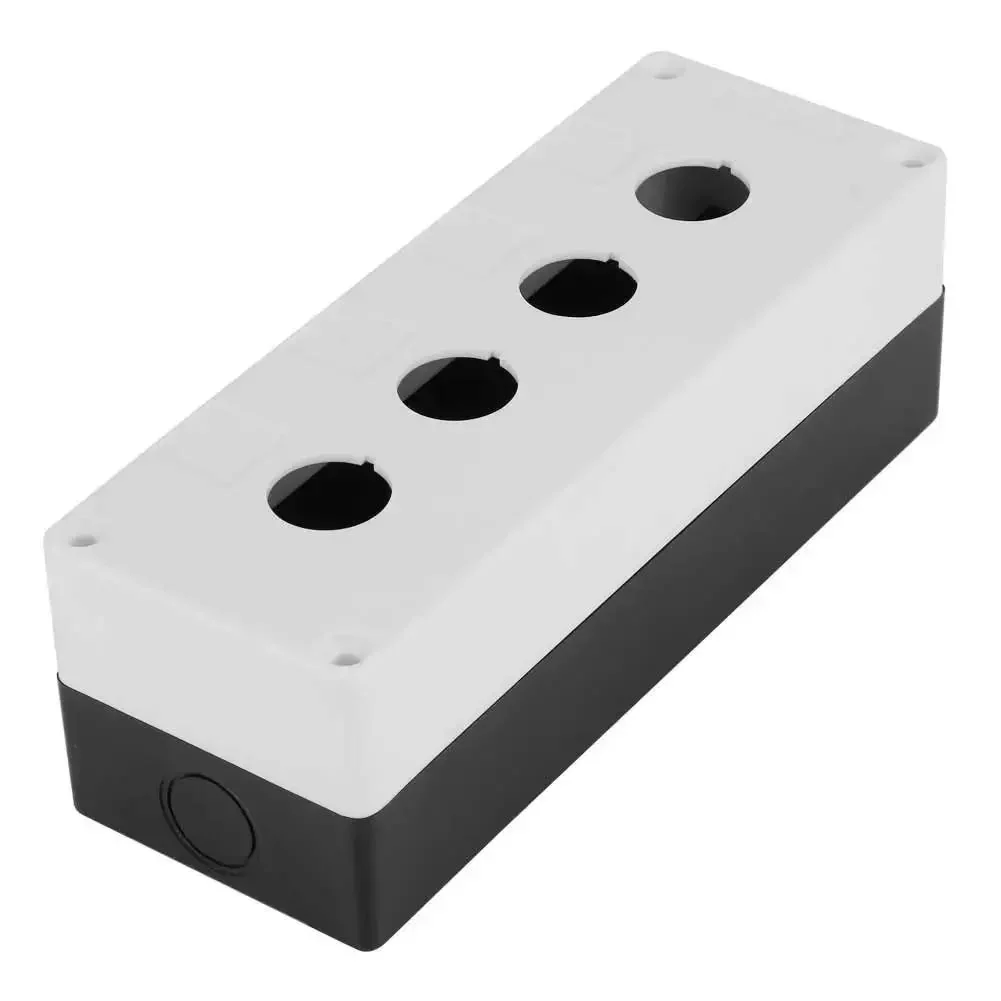 Heavy Duty Rugged Weatherproof Switch Box for 22 mm Push Buttons Industrial ABS Control Enclosure With Sealing Rubber Strip for Outdoor Machinery and Electrical Panels White - Image 6