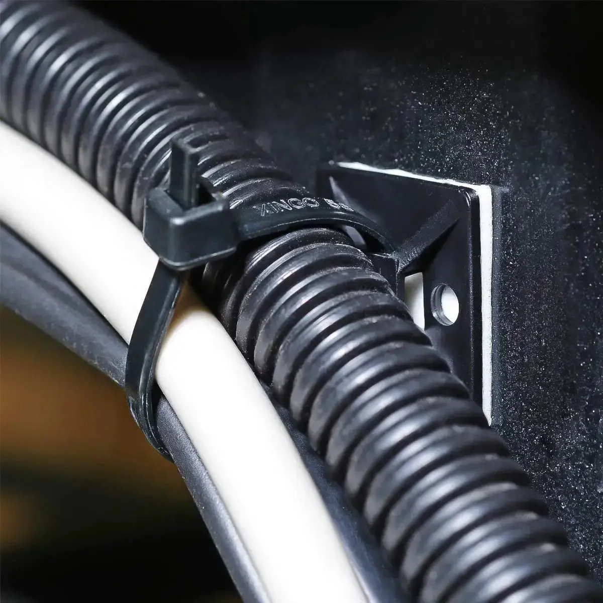 Heavy Duty Self Adhesive Zip Tie Mounts Kit Includes Eight Inch Zip Ties And Screws UV Protected Outdoor Sticky Wire Fasteners Cable Clips Anchors And Organizer Squares For Keeping Wires Tidy On Walls Desks And Furniture - Image 4