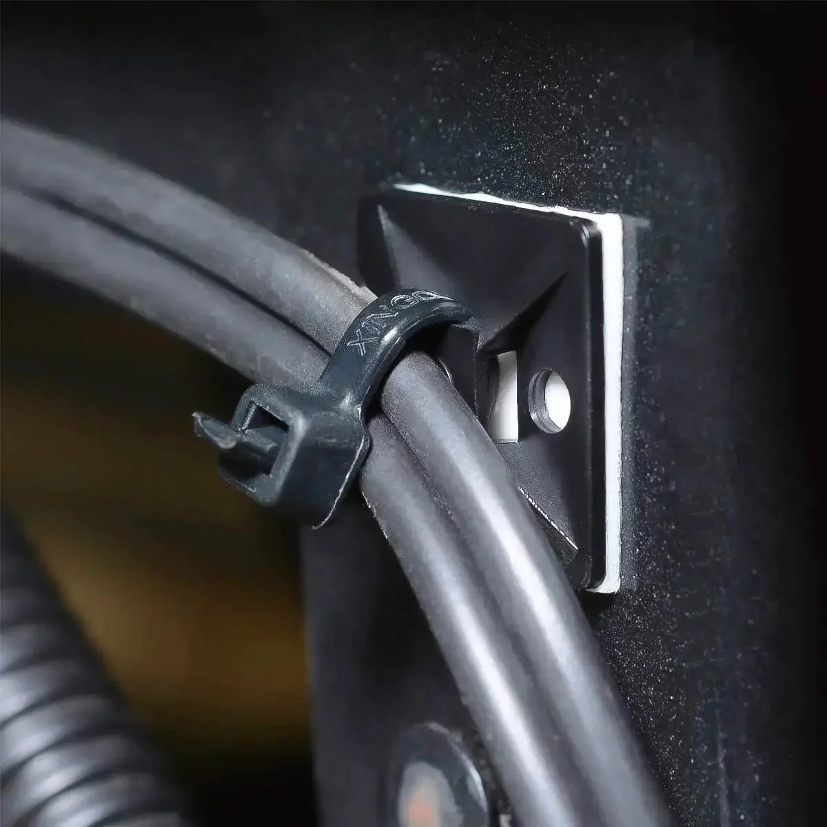 Heavy Duty Self Adhesive Zip Tie Mounts Kit Includes Eight Inch Zip Ties And Screws UV Protected Outdoor Sticky Wire Fasteners Cable Clips Anchors And Organizer Squares For Keeping Wires Tidy On Walls Desks And Furniture - Image 5