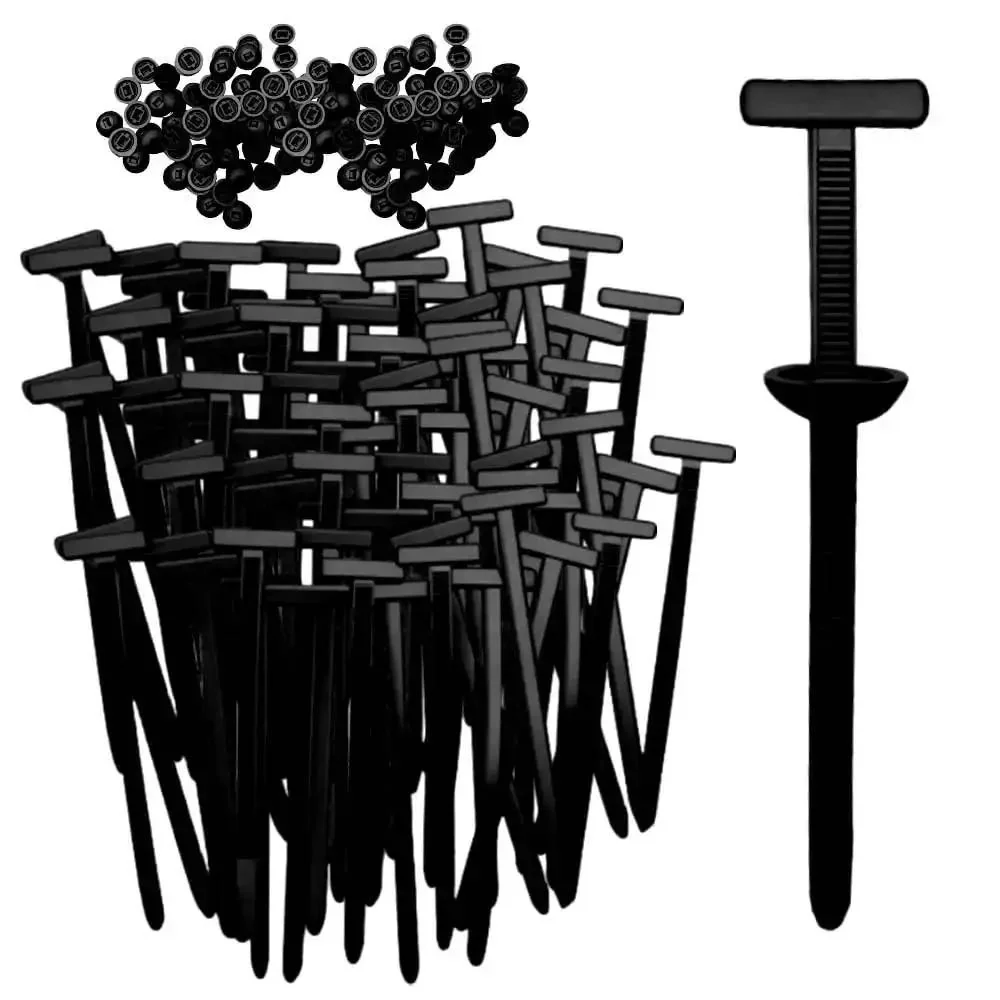 Heavy Duty Self-Locking Cable Tie Buckle Kit for Cars, Rugged Nylon Zip Ties Holder for Quick Fixes and Everyday Auto Repairs, All Purpose Car Trim Clip Alternative, 50 Pack