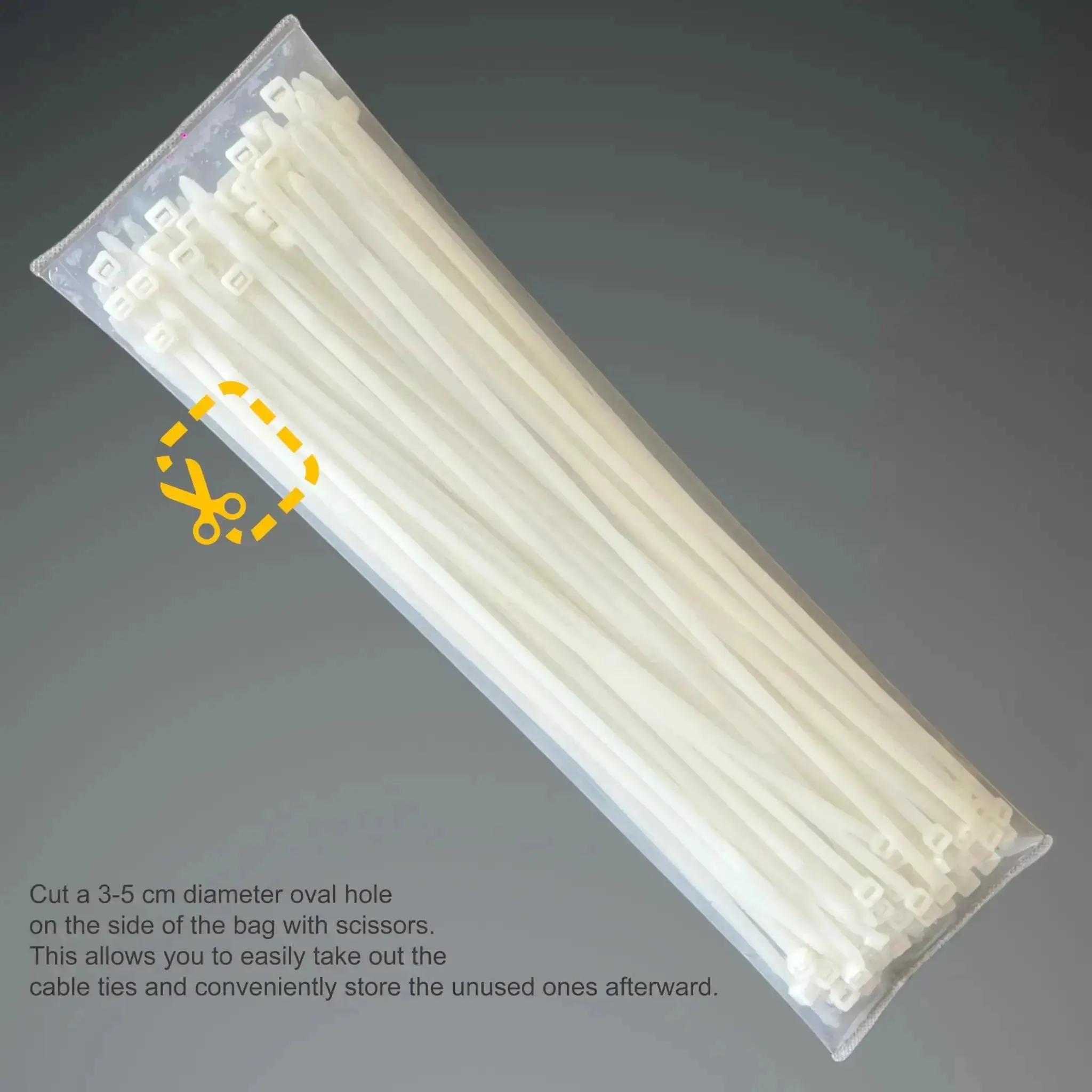 Heavy Duty Self Locking Nylon Zip Ties 100 Pack Ten Point Two Four Inch Length 48 Pound Tensile Strength Extreme Temperature Range Minus Forty To Two Hundred Fahrenheit UV And Weather Resistant Indoor Outdoor Cable Ties For Fence And Wire Ducts - Image 4