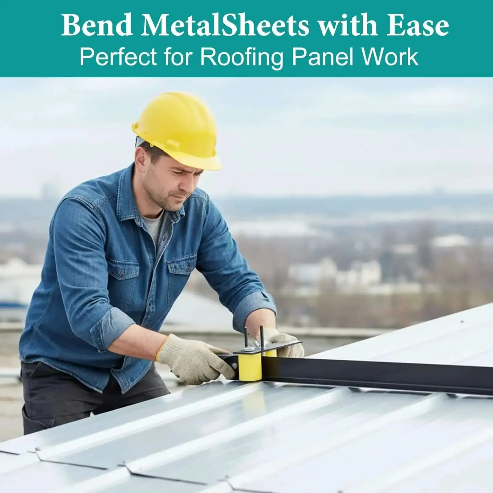 Heavy Duty Sheet Metal Bender Tool For Roofing Adjustable 0-90 Degree Roller Bender With Edge Roller And Bead Roller Pro-Grade Portable Metalworking Gear For Standing Seam Roof Panels Flashing And Trim Real-World Ready - Image 3