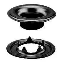 Heavy Duty Sheet Metal Grommet And Teeth Washer Set In Dull Black Oxide Durable And Reliable Size Three 1,440 Sets For Industrial Projects Quick Secure Fastening And Long Lasting Performance