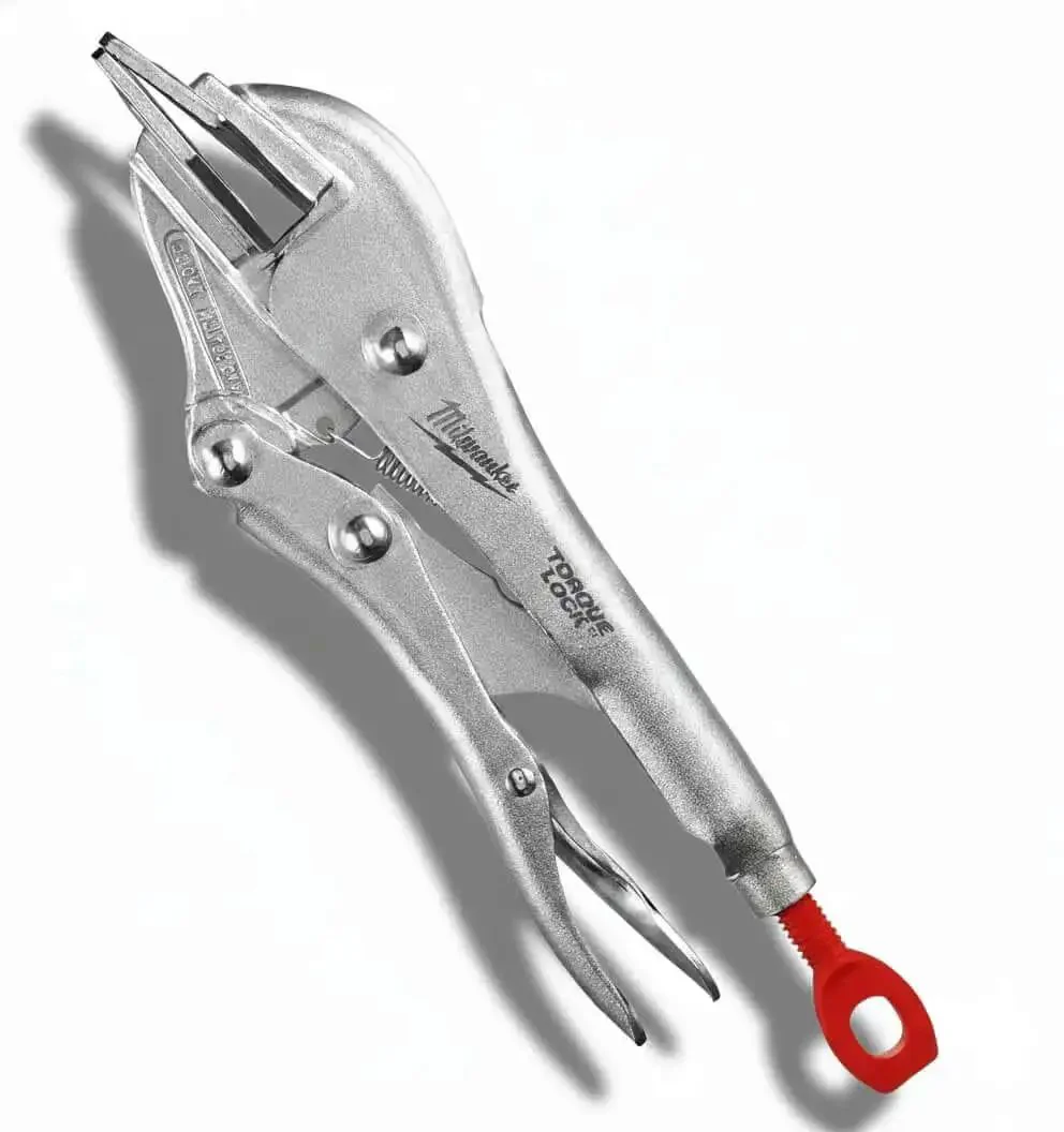 Heavy Duty Sheet Metal Hand Seamer Steel 4 Inch Jaw Width, 8 Inch Overall Length, Gray Ergonomic Handle, Ideal For Ductwork, Metal Fabrication, And Sheets, Durable Steel Construction