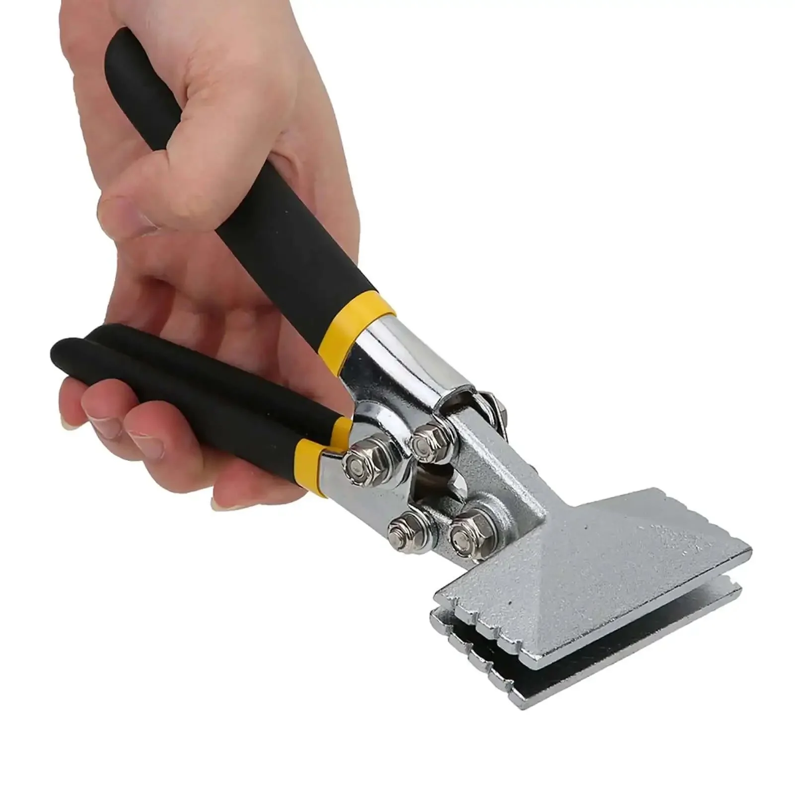 Heavy Duty Sheet Metal Hand Seamer With Straight Bending Pliers Pro Grade Manual Metal Bender Tool For Steel And Plastic 1/4 Inch Bend Increment All Steel Construction Double Dipped Grips For Comfort And Precision - Image 5