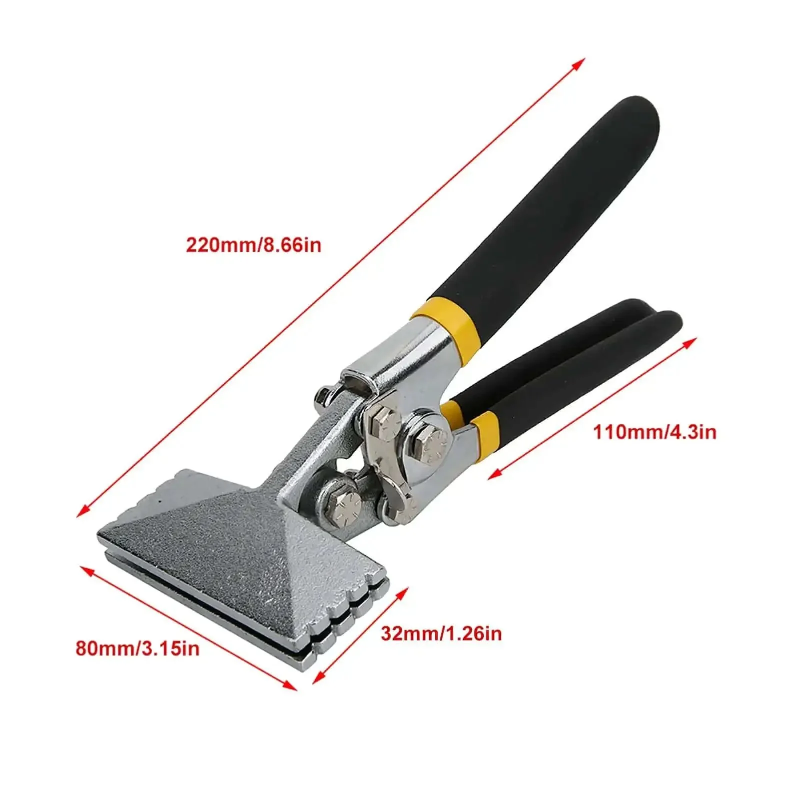 Heavy Duty Sheet Metal Hand Seamer With Straight Bending Pliers Pro Grade Manual Metal Bender Tool For Steel And Plastic 1/4 Inch Bend Increment All Steel Construction Double Dipped Grips For Comfort And Precision - Image 7