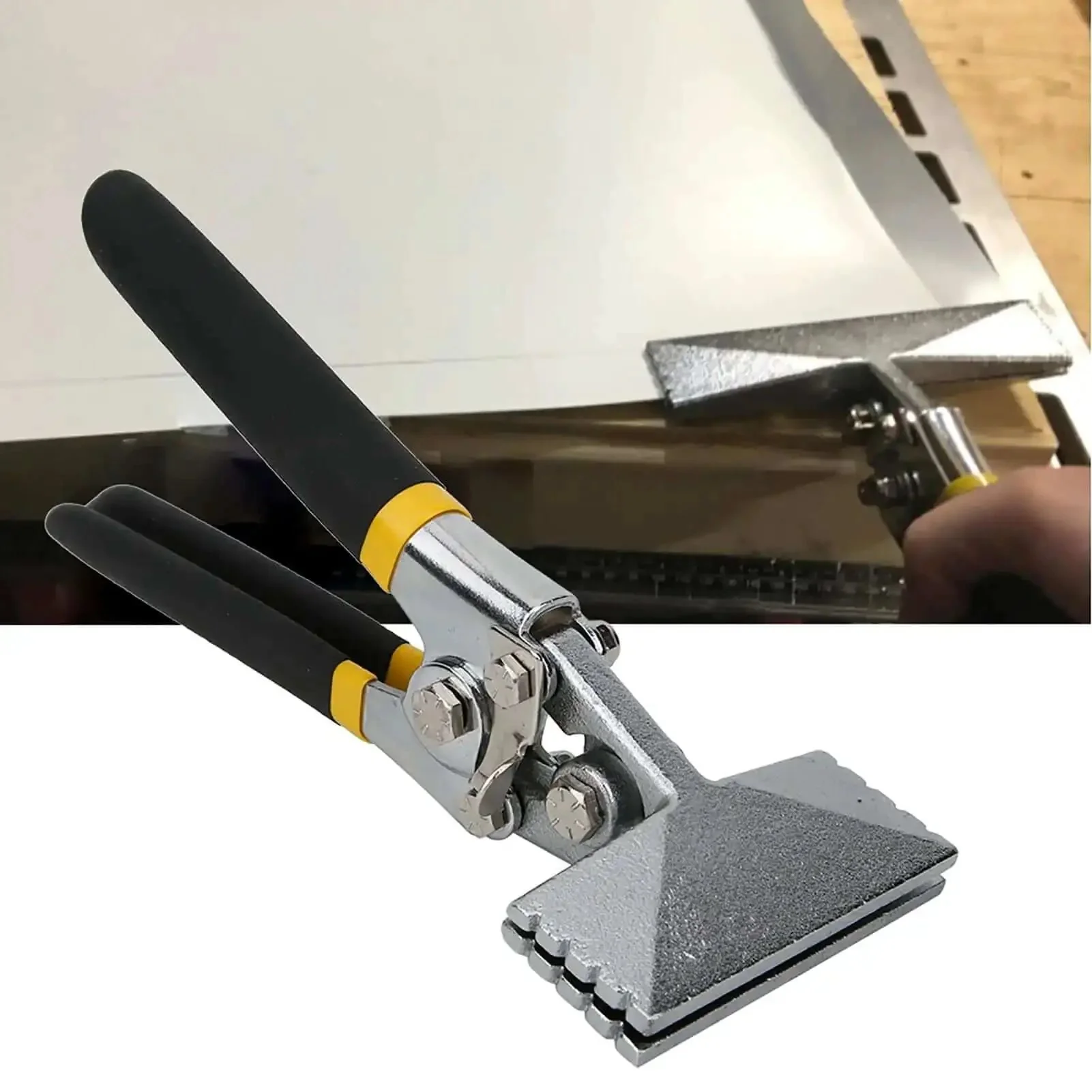Heavy Duty Sheet Metal Hand Seamer With Straight Bending Pliers Pro Grade Manual Metal Bender Tool For Steel And Plastic 1/4 Inch Bend Increment All Steel Construction Double Dipped Grips For Comfort And Precision - Image 8