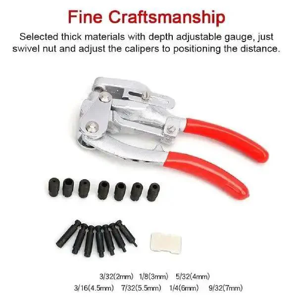 Heavy Duty Sheet Metal Hole Punch Kit Hand Held Power Punch Set 3/32 Inch To 9/32 Inch, Durable Chrome Vanadium Steel Punches And Dies, Portable Metalworking Tool For Precise Holes, Rust Resistant Construction - Image 8