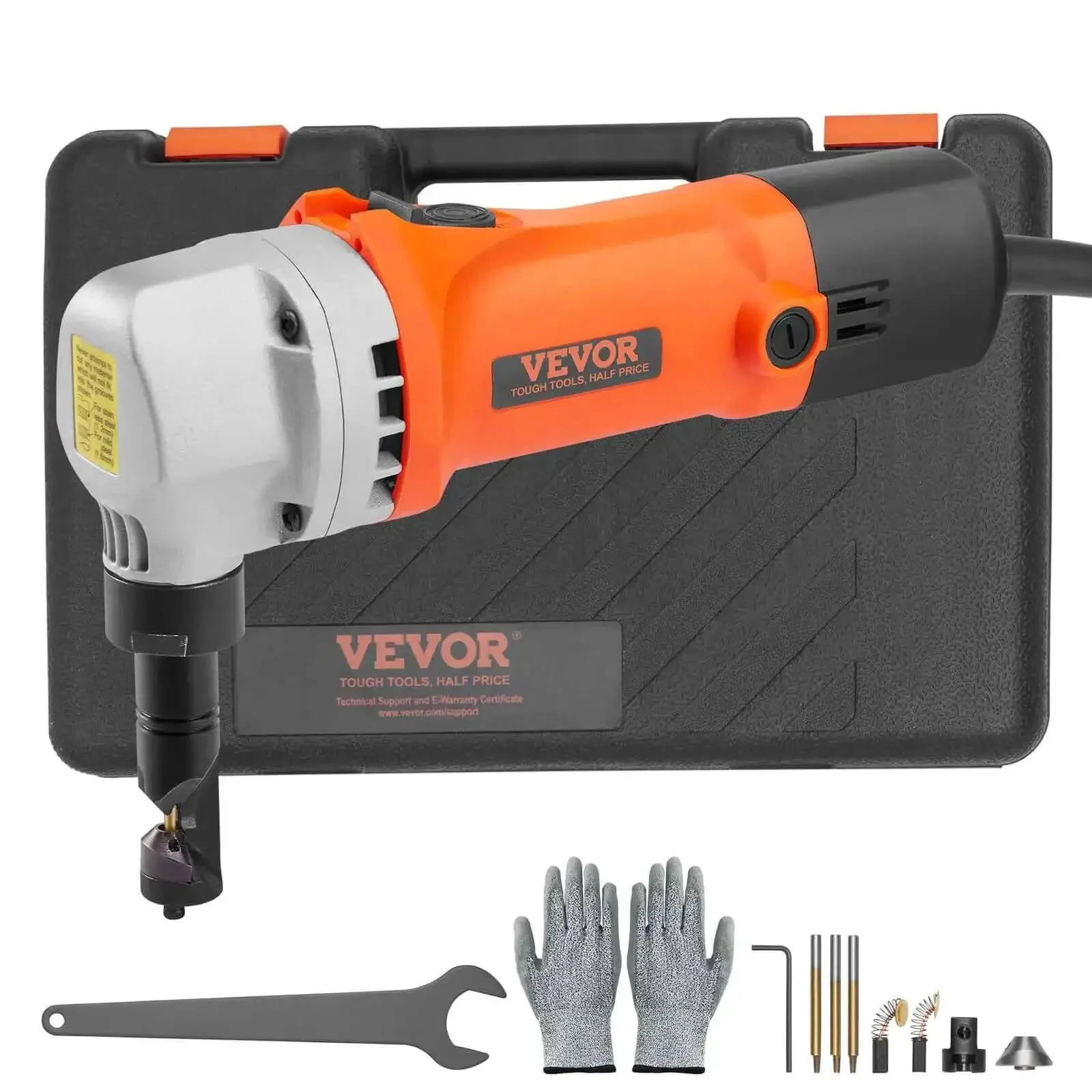 Heavy Duty Sheet Metal Nibbler 550W Electric Cutter With 360 Degree Rotation And 2200 RPM For Straight Curve And Circle Cuts In Stainless Steel Aluminum Plastic And Wood For Pro Grade Auto Repair And Diy Projects